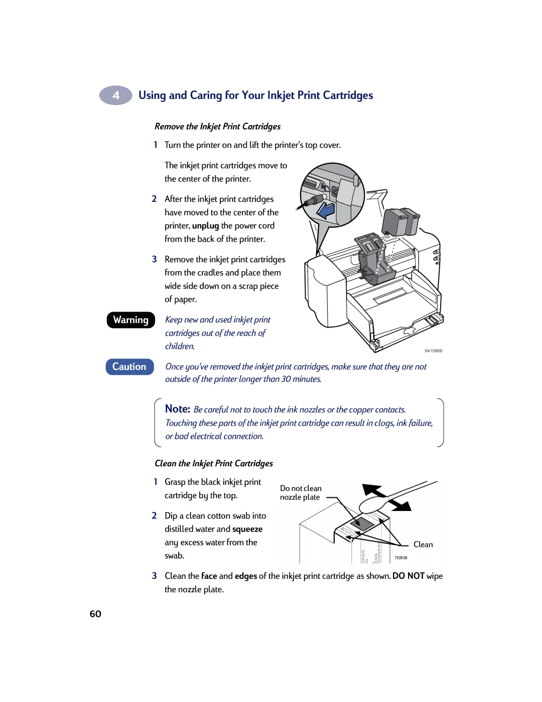 HP 810C, 830C manual Remove the Inkjet Print Cartridges, Turn the printer on and lift the printerÕs top cover 