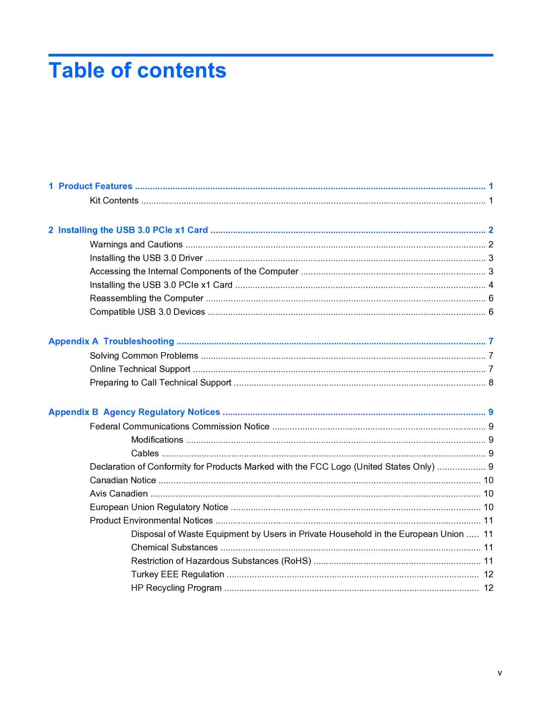 HP 8180 manual Table of contents 