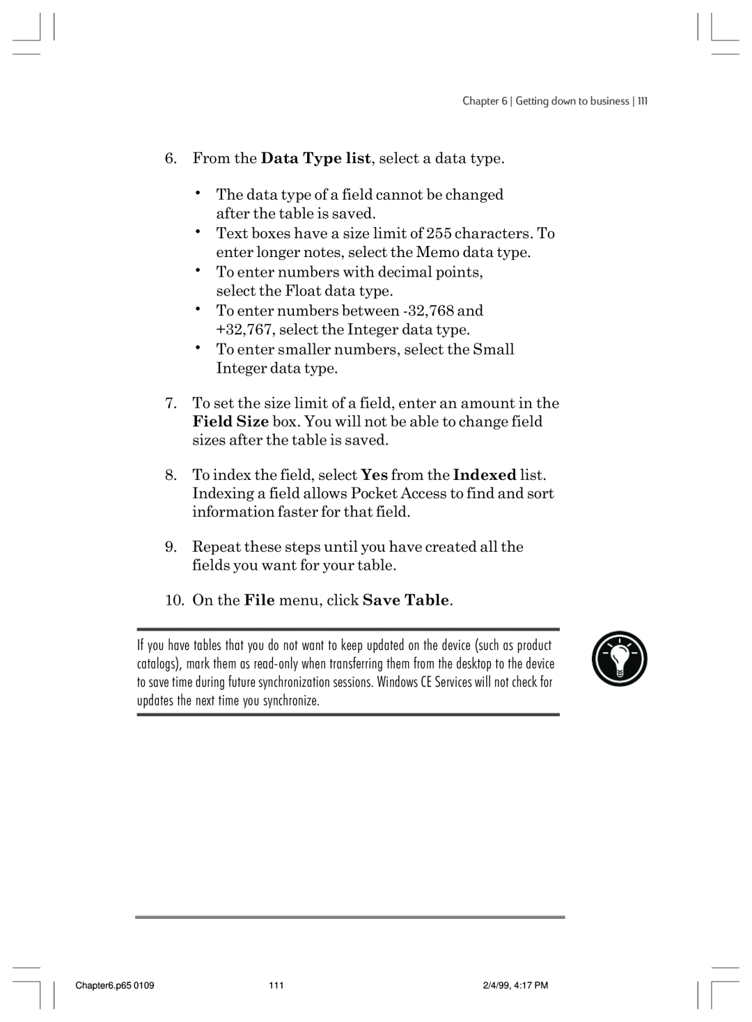 HP 820 E manual From the Data Type list, select a data type 