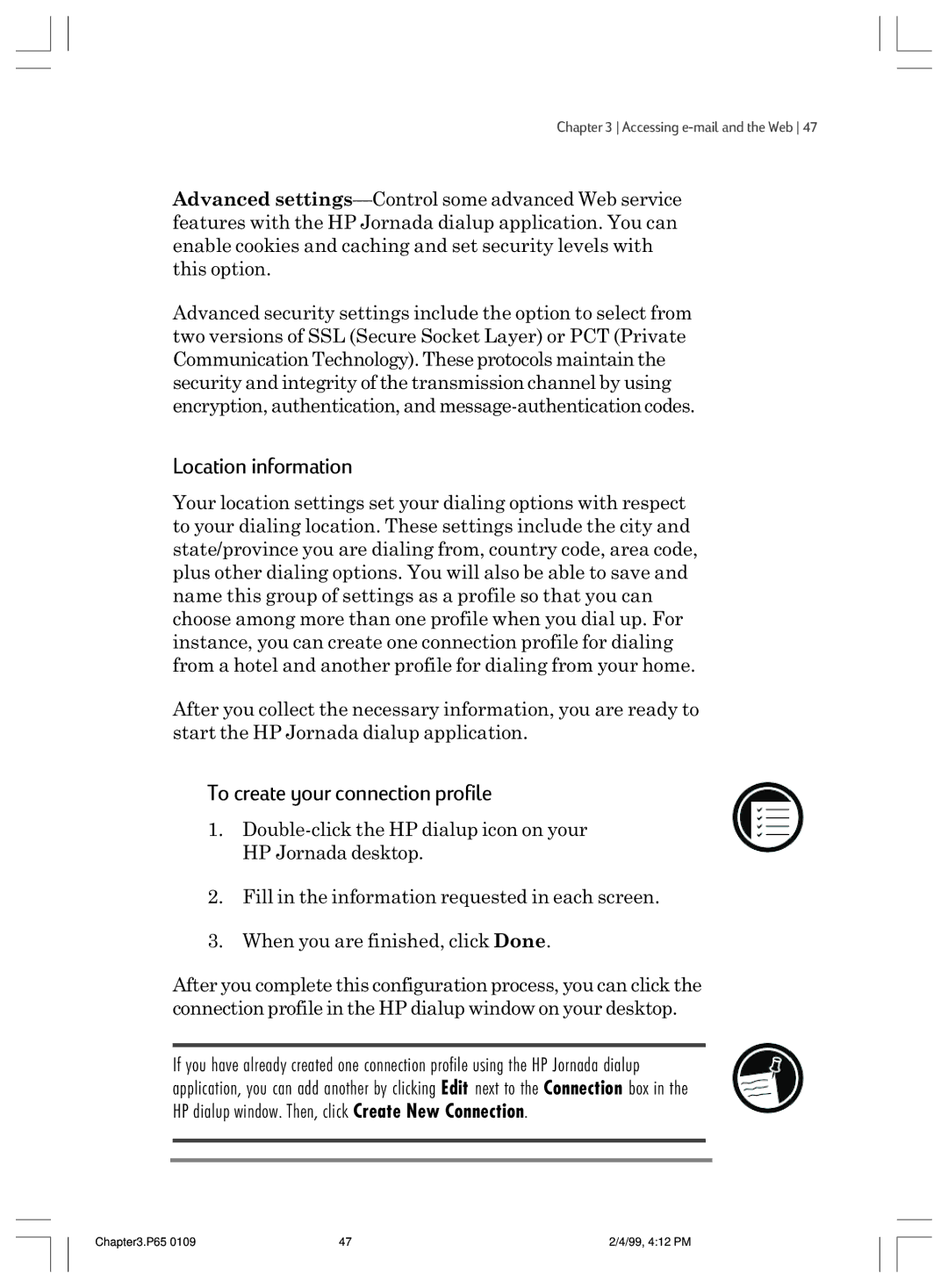 HP 820 manual Location information 