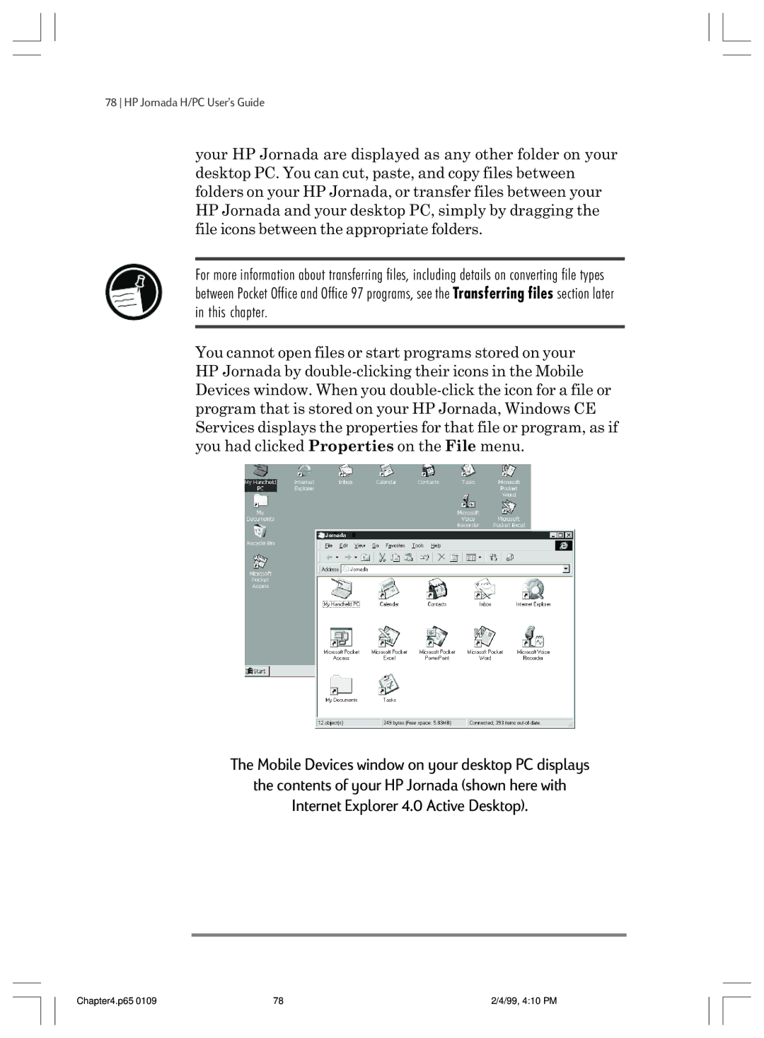 HP 820 manual HP Jornada H/PC UserÕs Guide 