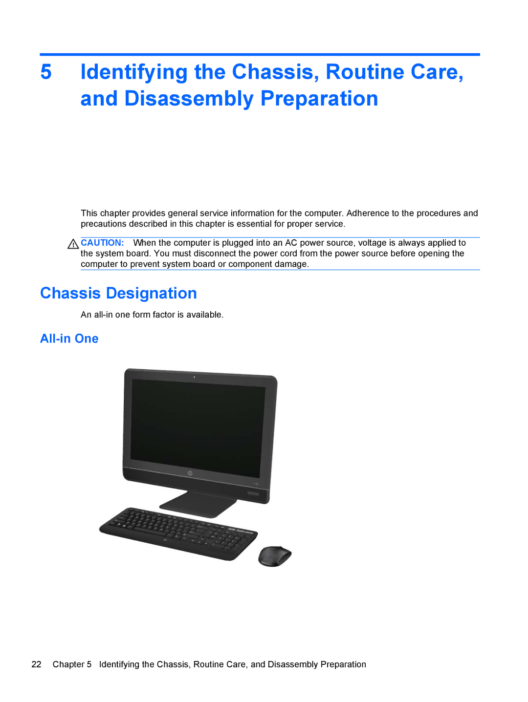 HP 8200 SM774UP manual Chassis Designation, All-in One, An all-in one form factor is available 
