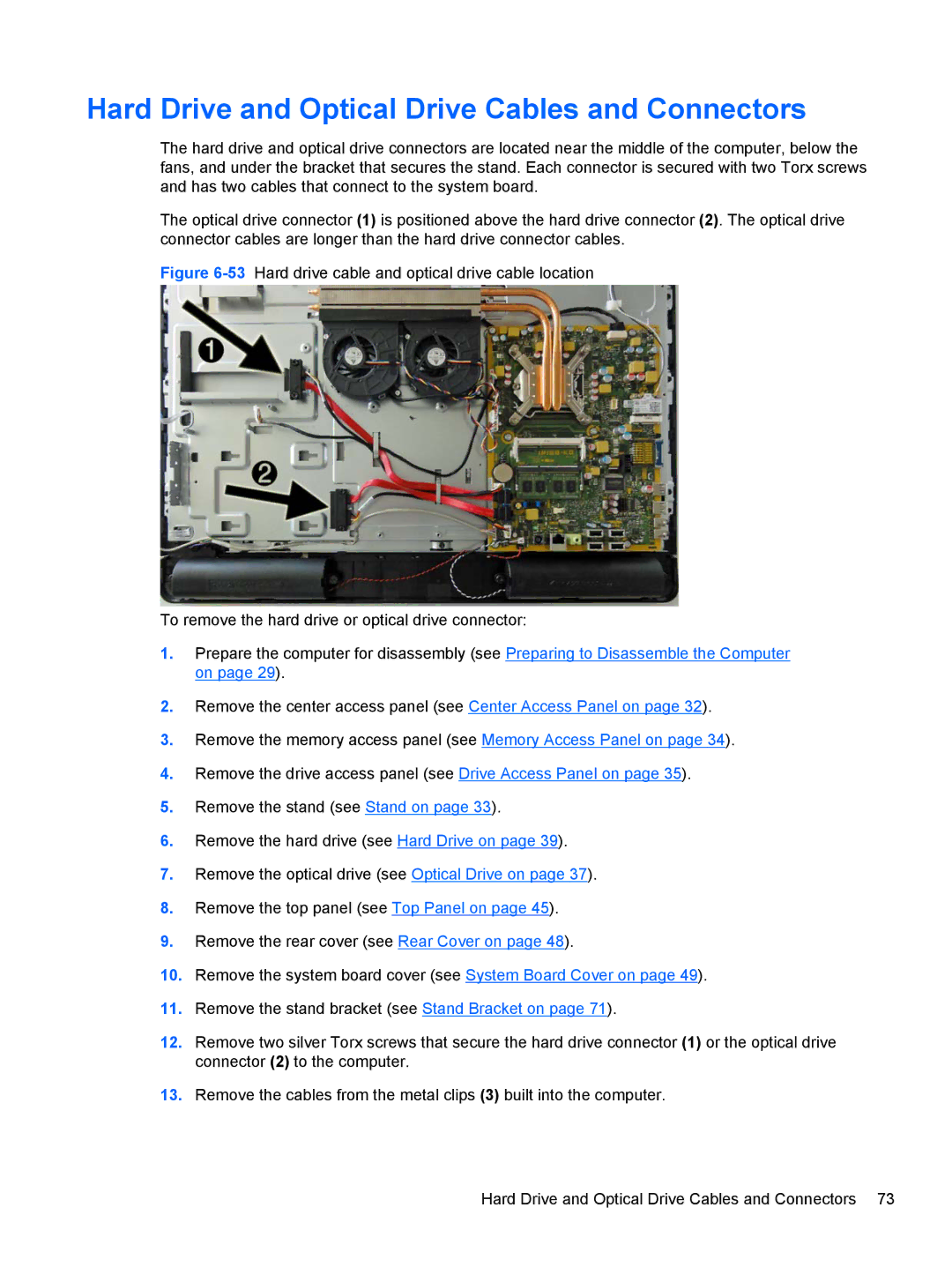 HP 8200 SM774UP manual Hard Drive and Optical Drive Cables and Connectors 