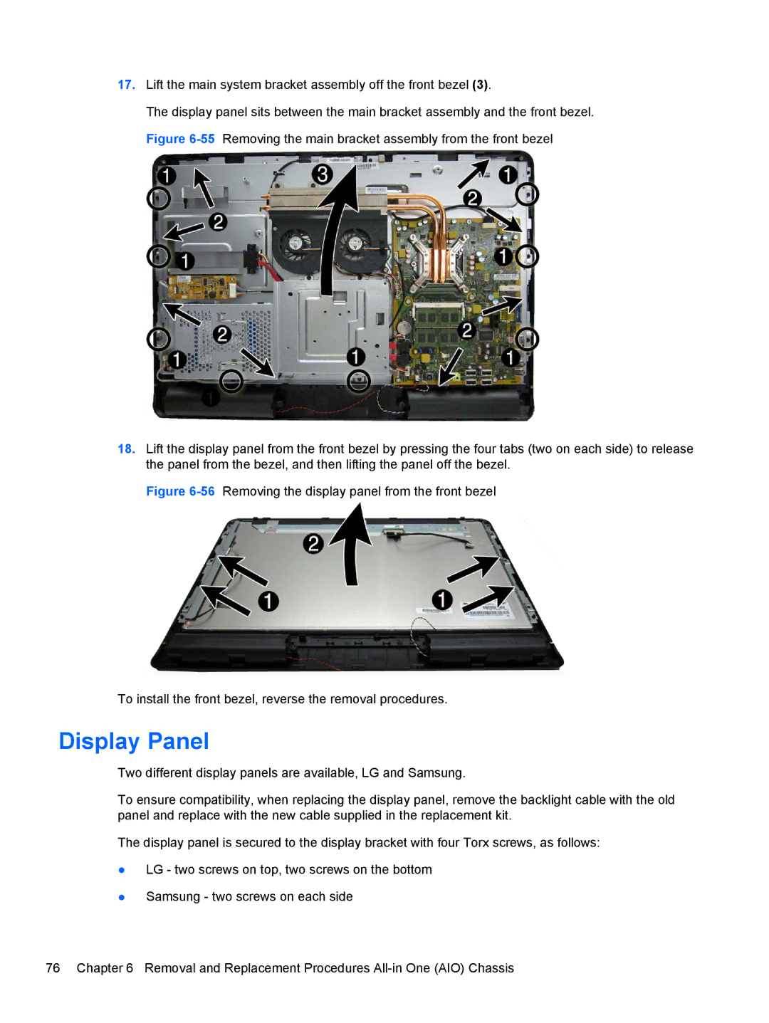 HP 8200 SM774UP manual Display Panel 