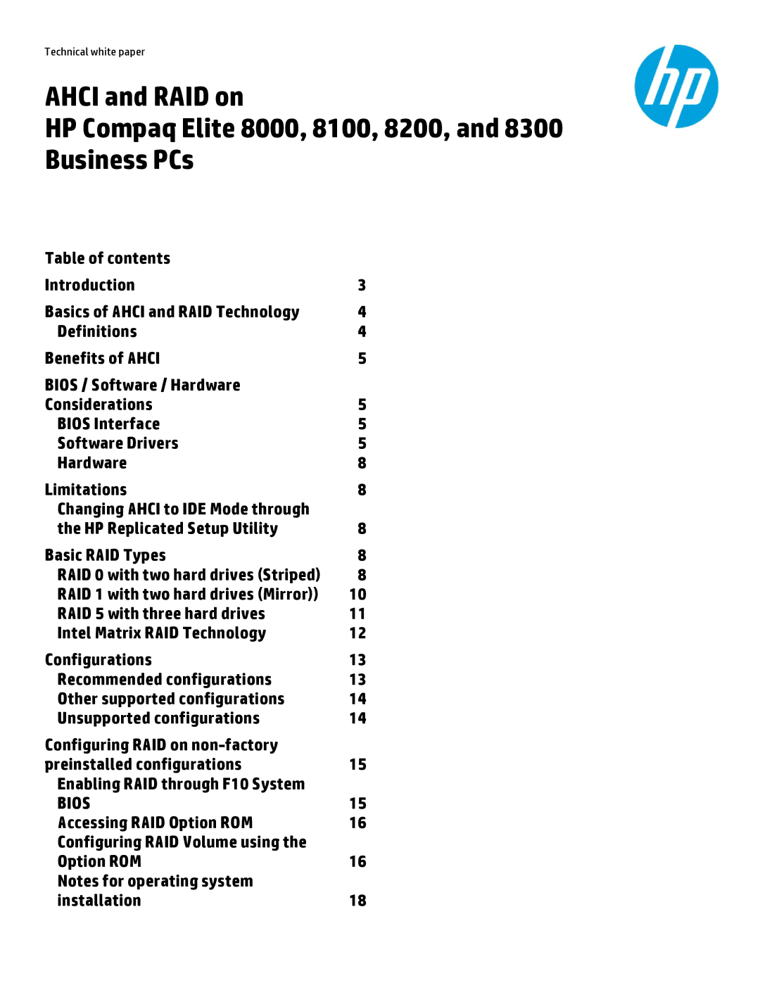 HP 8200 tower manual Bios 