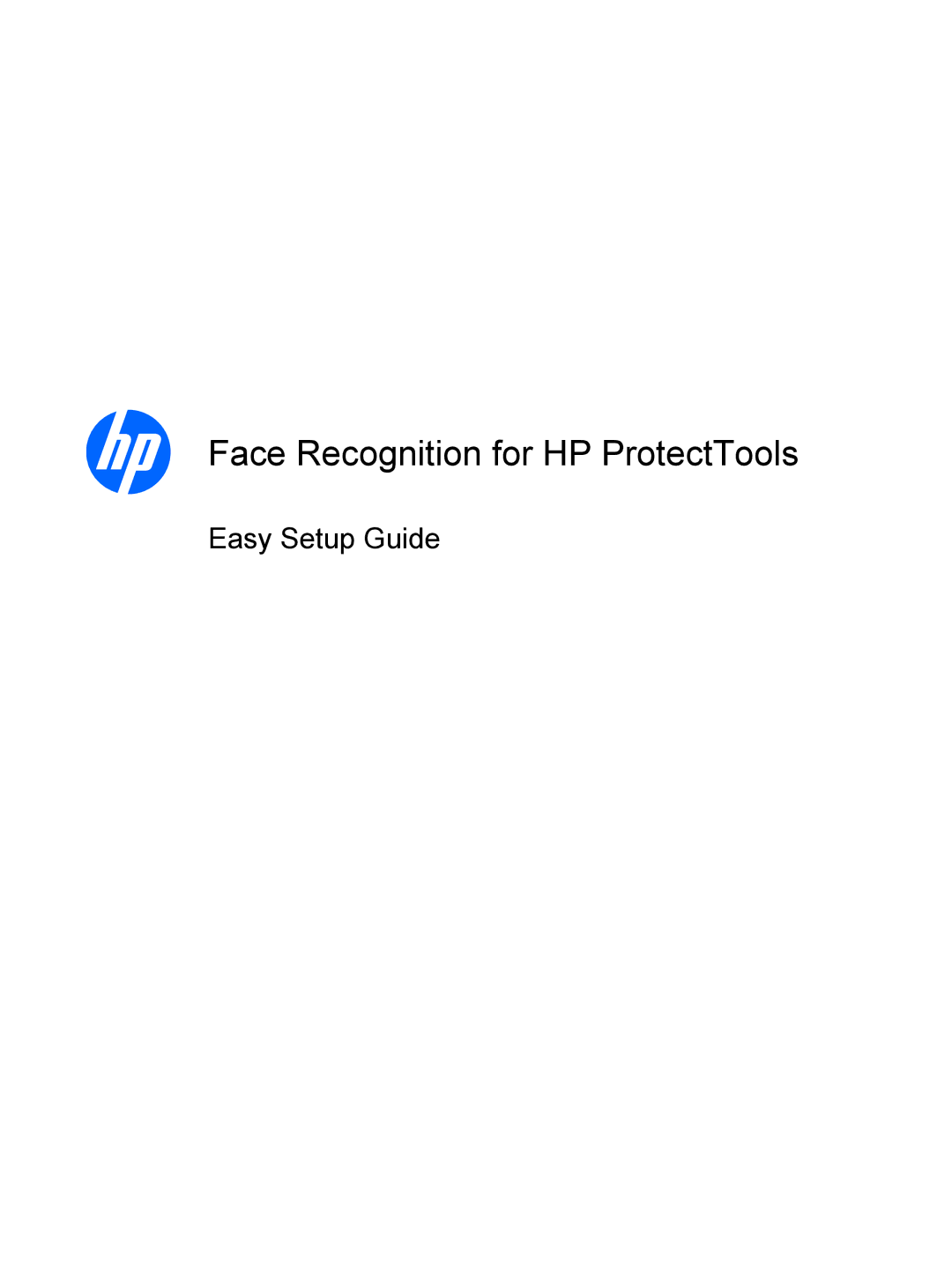 HP 8200 tower manual Face Recognition for HP ProtectTools 