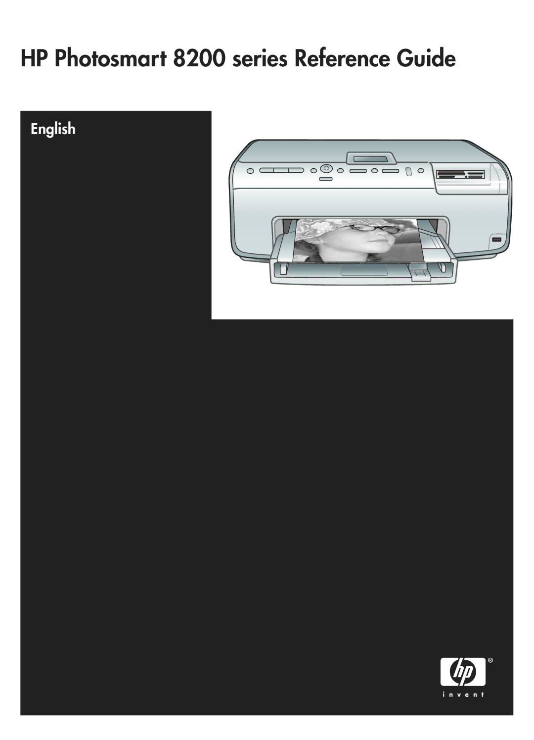 HP manual HP Photosmart 8200 series Reference Guide 