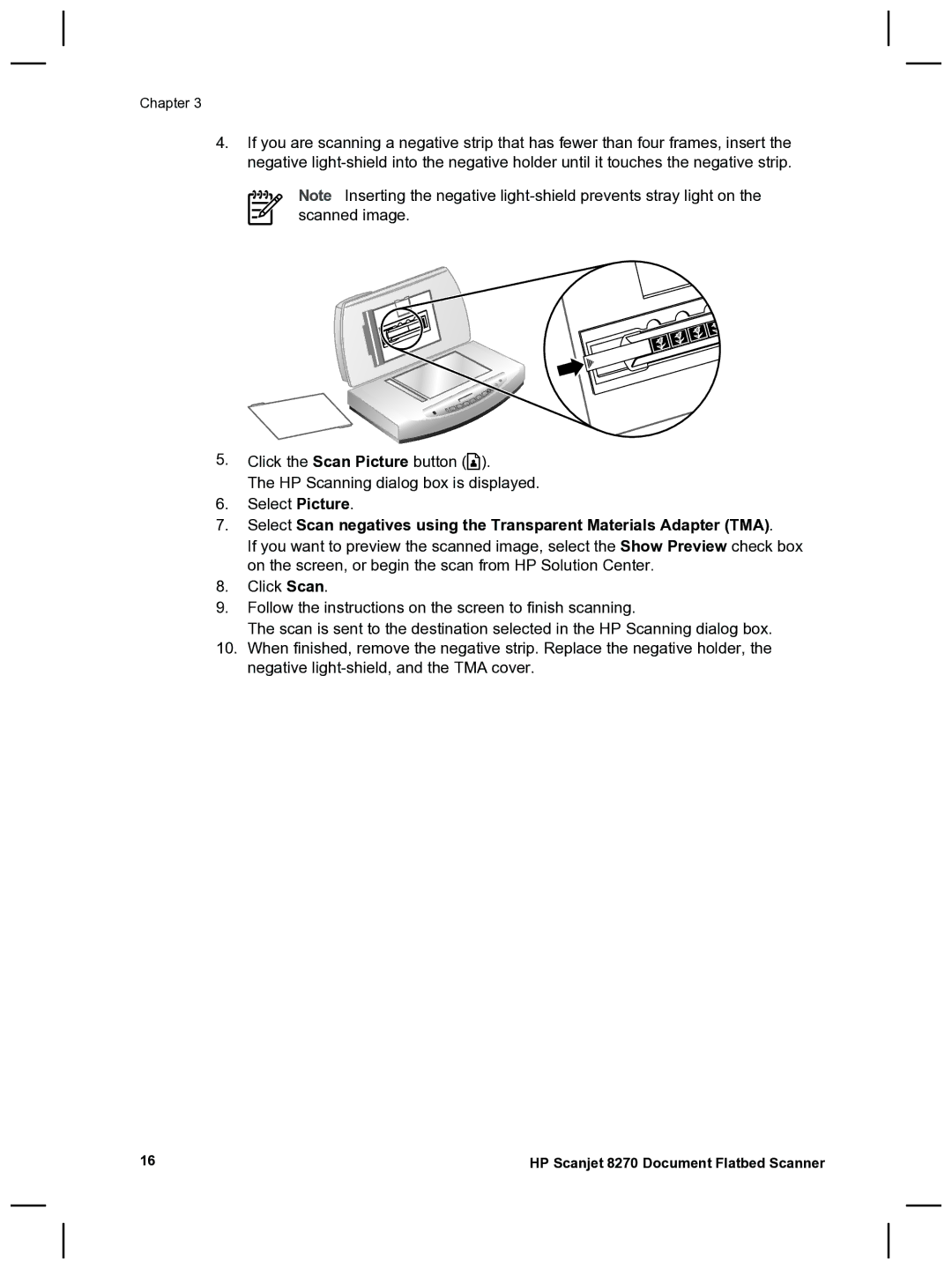 HP manual HP Scanjet 8270 Document Flatbed Scanner 