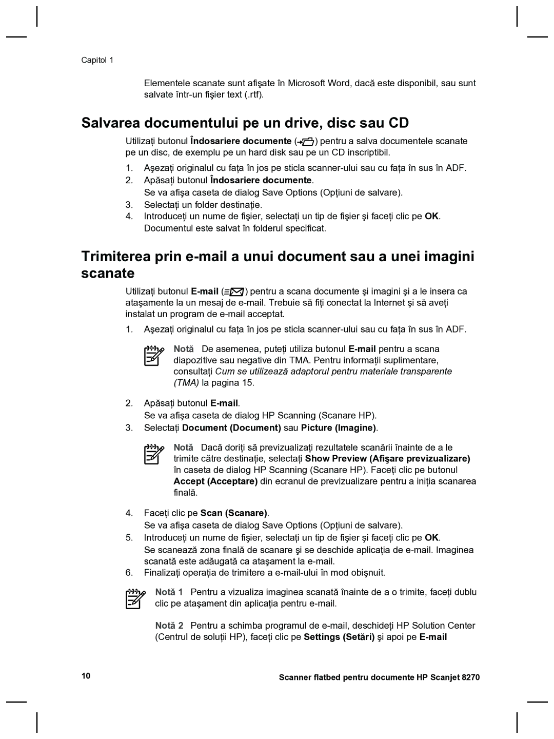 HP 8270 manual Salvarea documentului pe un drive, disc sau CD, Apăsaţi butonul Îndosariere documente 