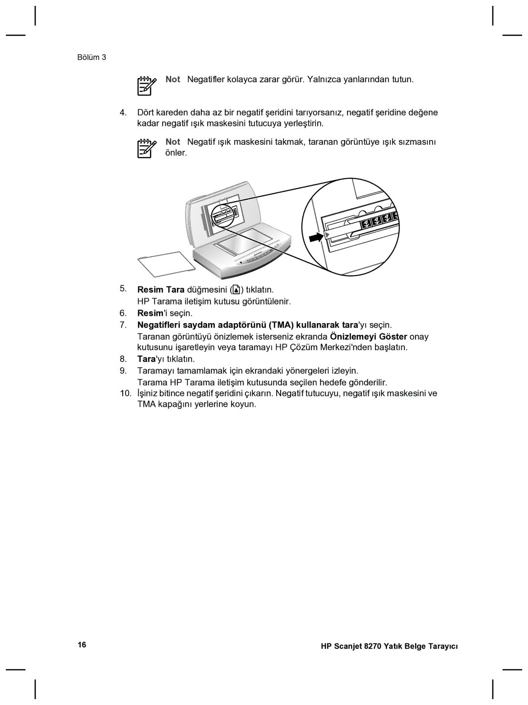 HP 8270 manual Tarayı tıklatın 