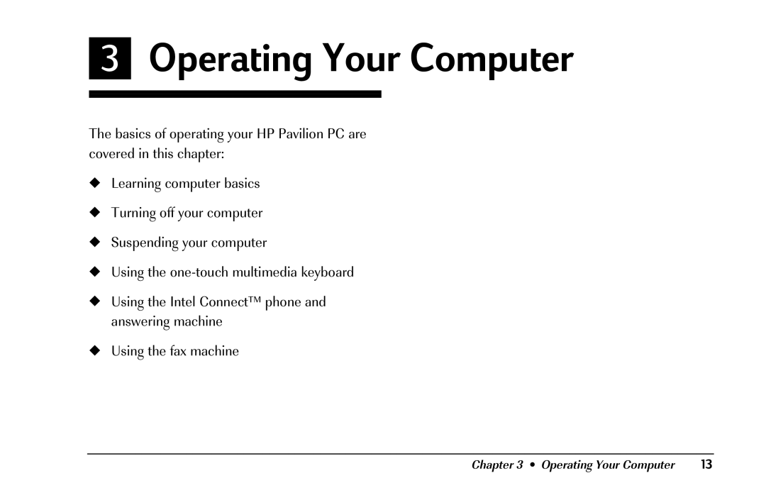 HP 8290 (US/CAN) manual Operating Your Computer 