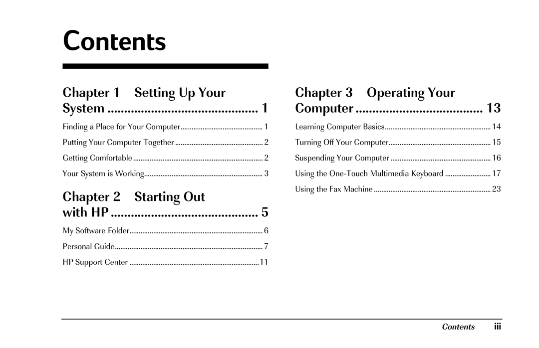 HP 8290 (US/CAN) manual Contents 