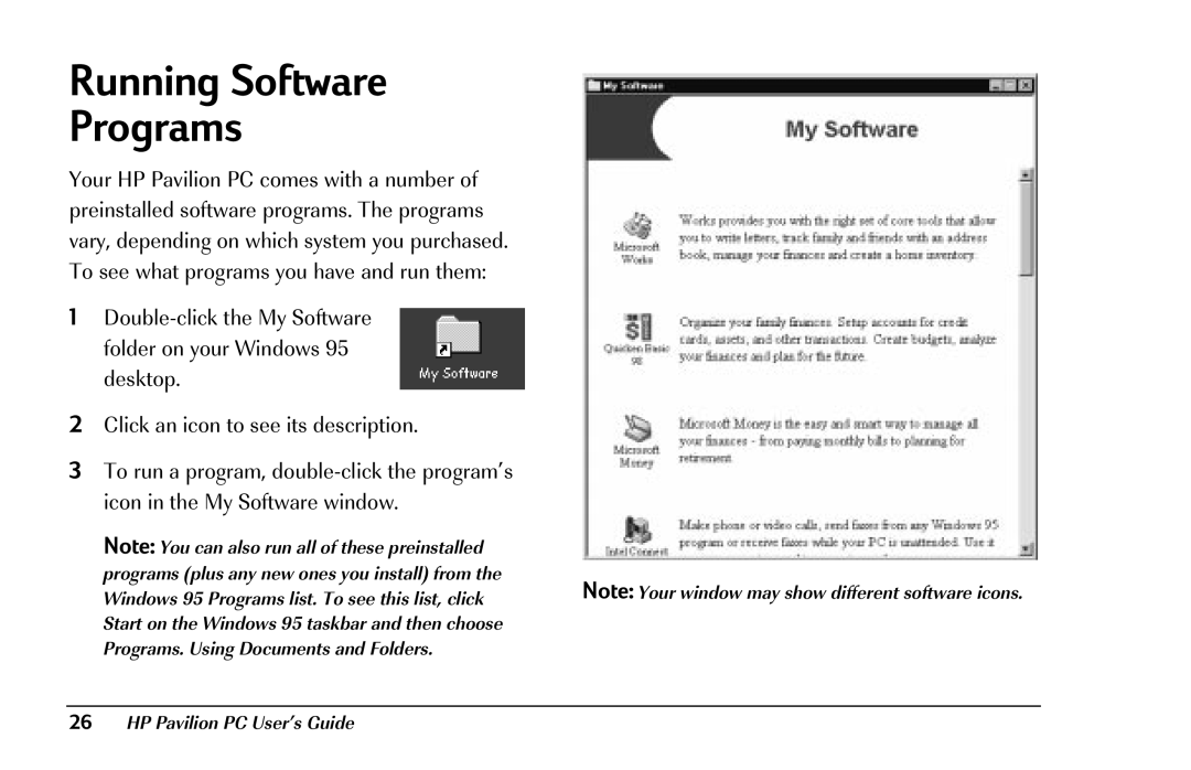 HP 8290 (US/CAN) manual Running Software Programs 