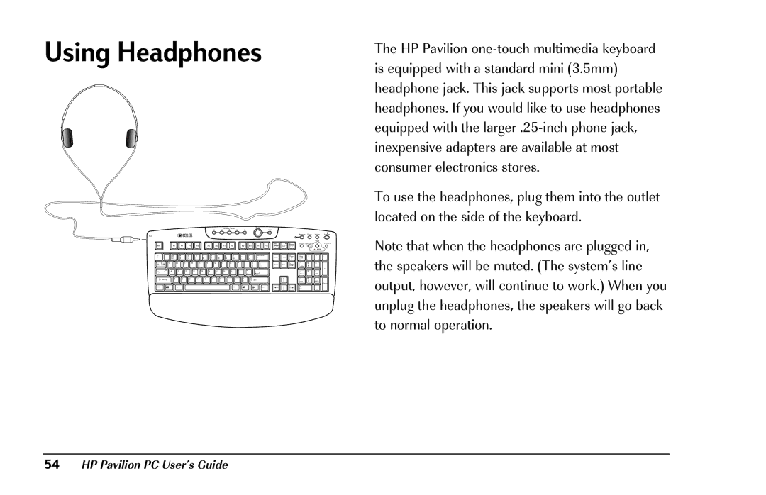 HP 8290 (US/CAN) manual Using Headphones, Packard 