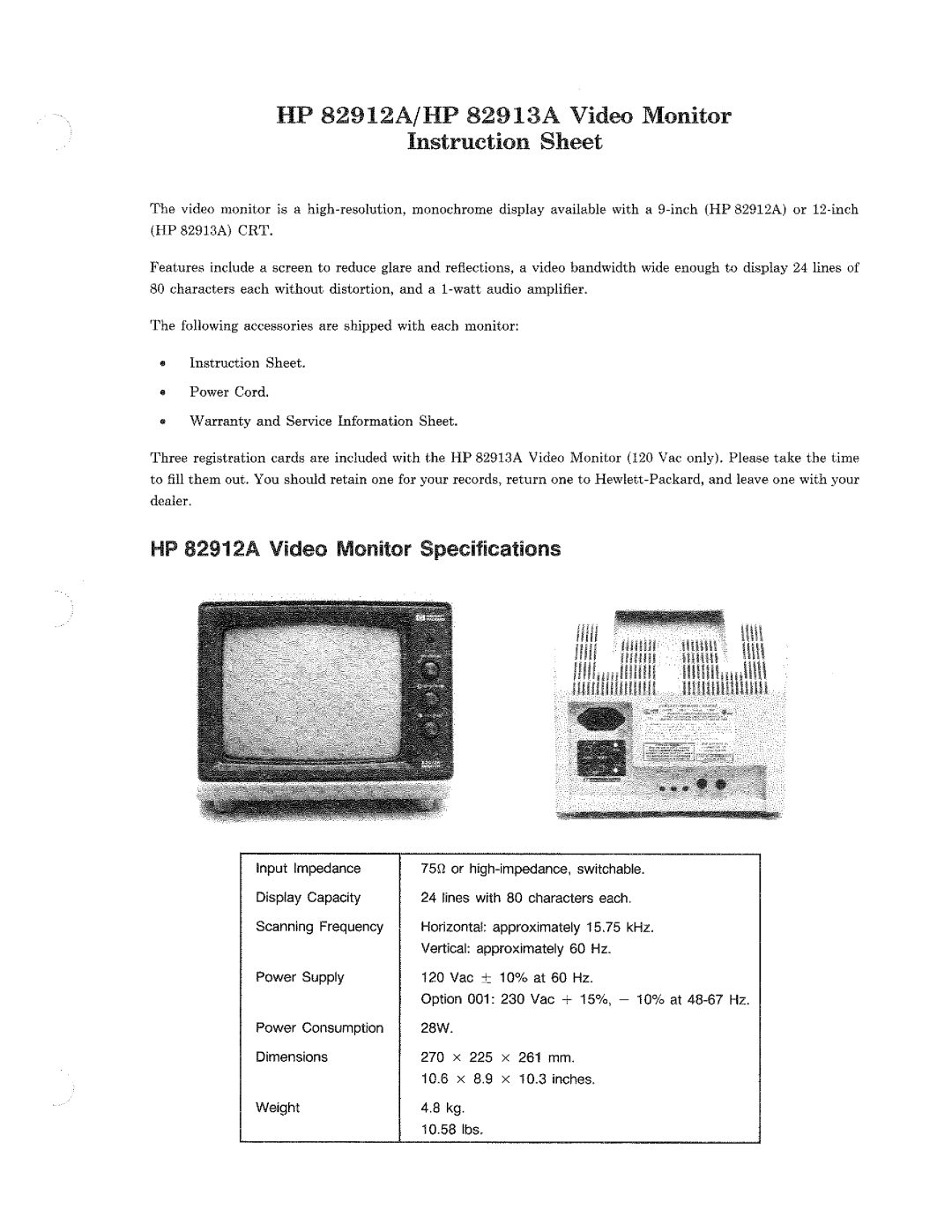 HP 82912A manual 