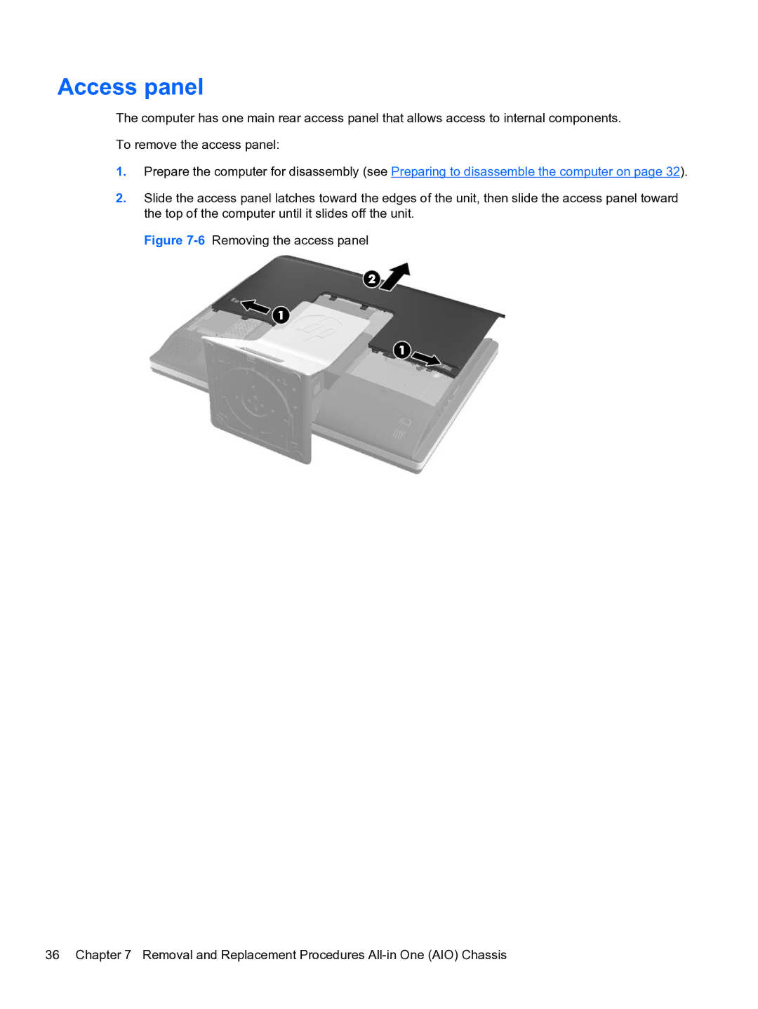 HP 8300E B8U11UT#ABA manual Access panel 