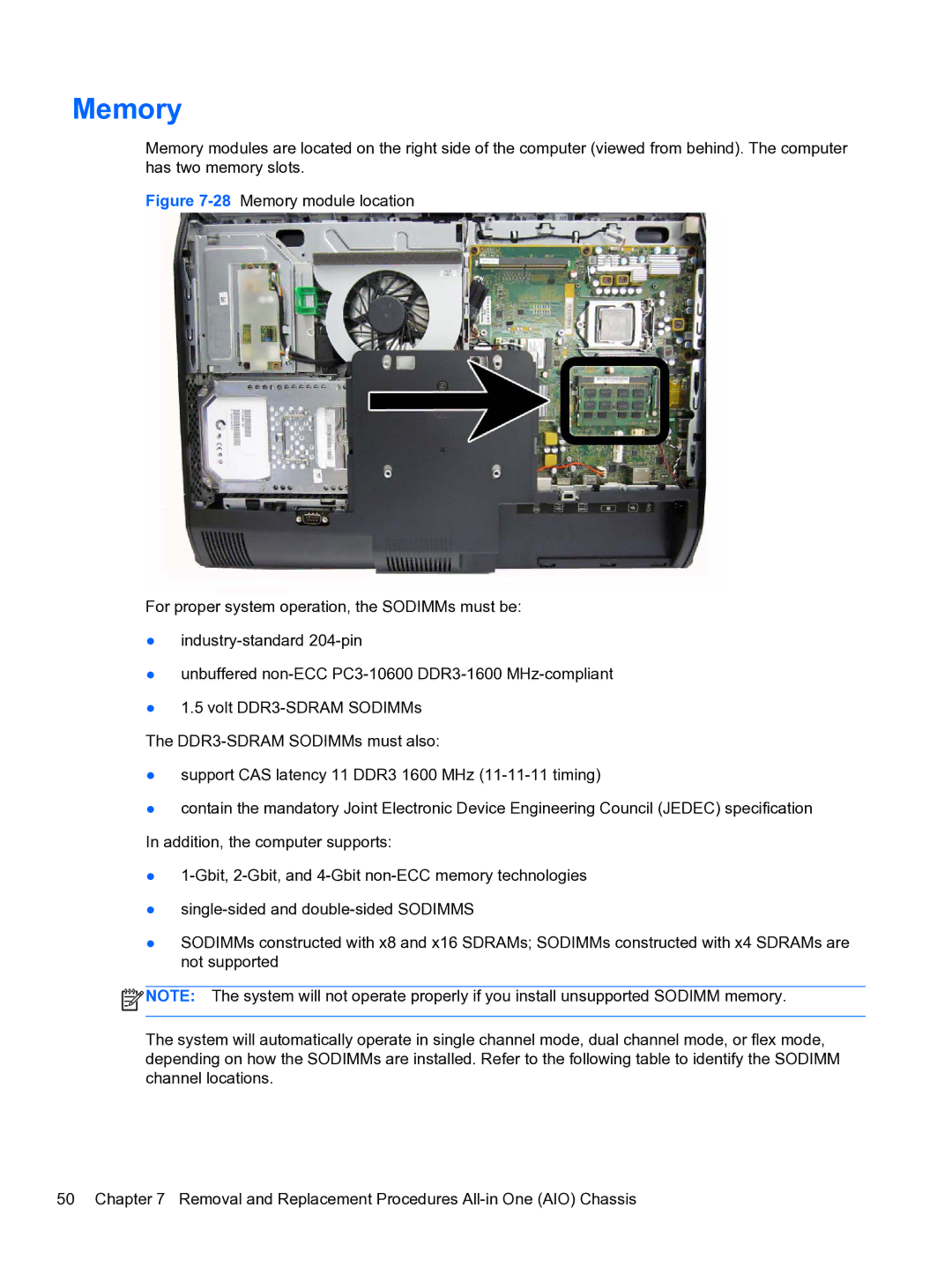 HP 8300E B8U11UT#ABA manual Memory 