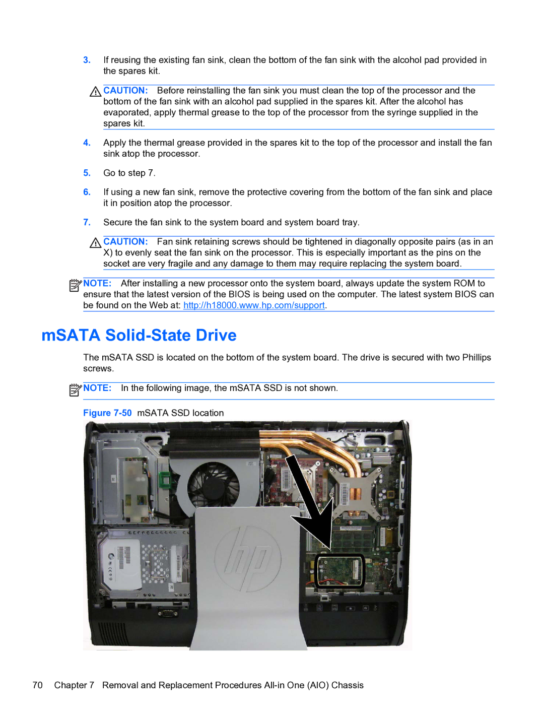 HP 8300E B8U11UT#ABA manual MSATA Solid-State Drive 