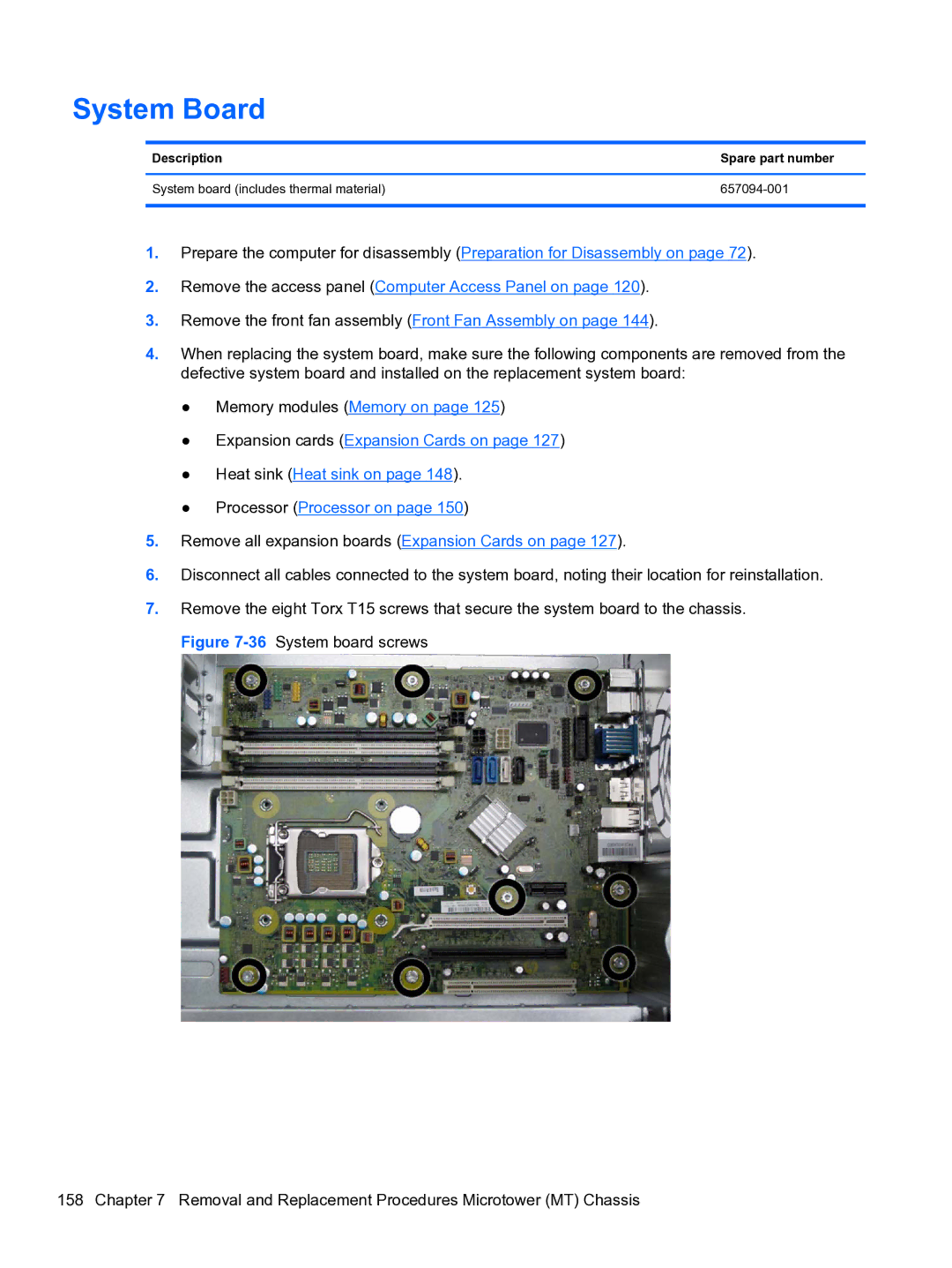 HP 8300e D8C26UTABA manual System Board 