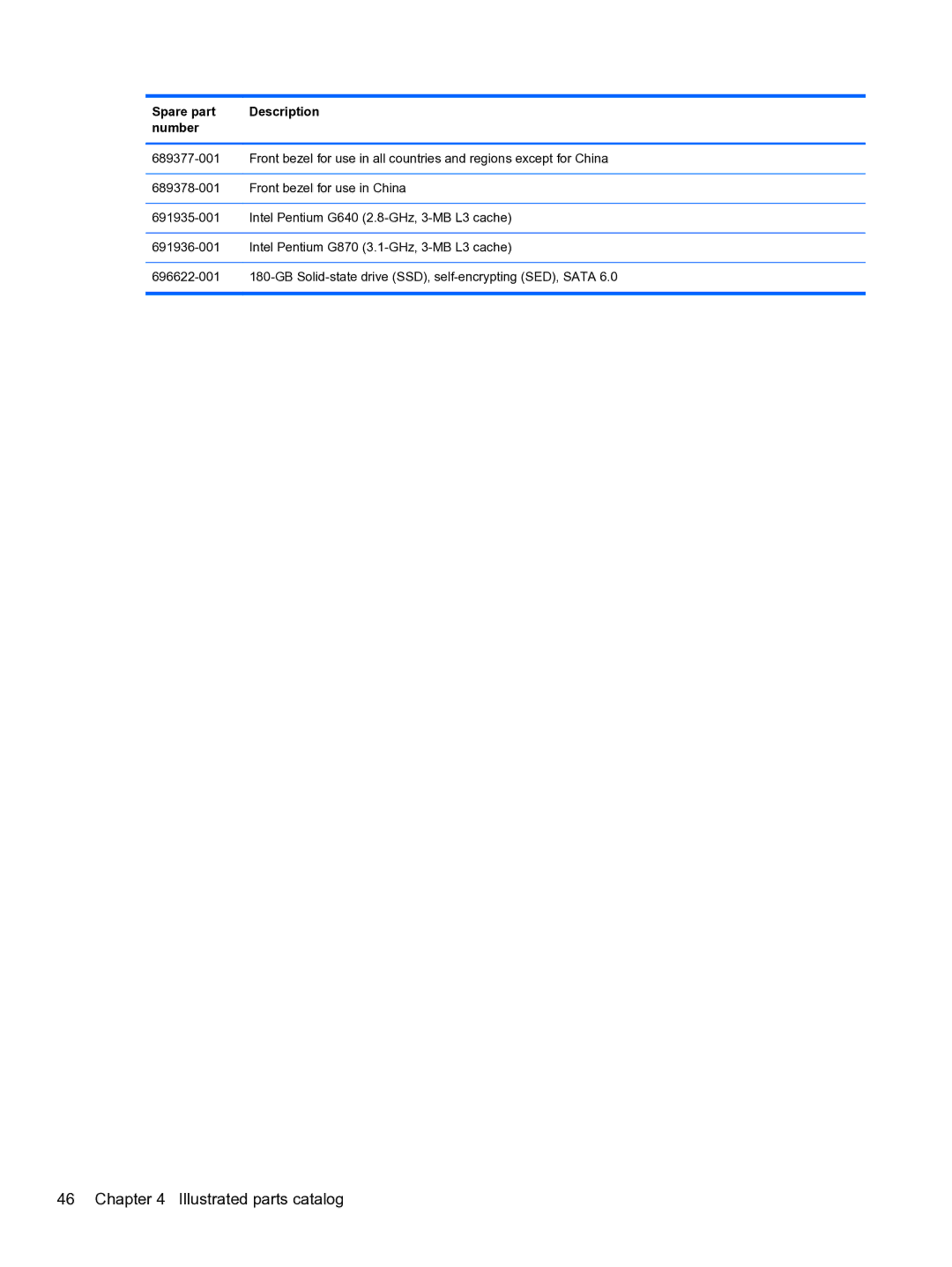 HP 8300e D8C26UTABA manual Illustrated parts catalog 