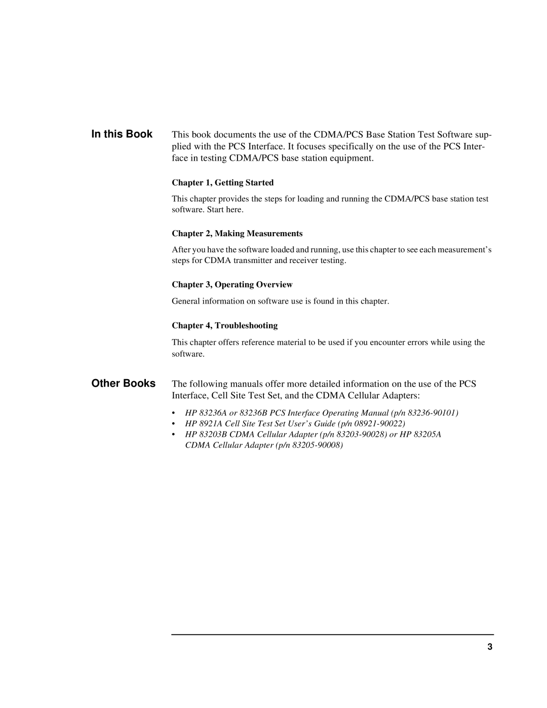 HP 83236B S Interface manual Operating Overview 