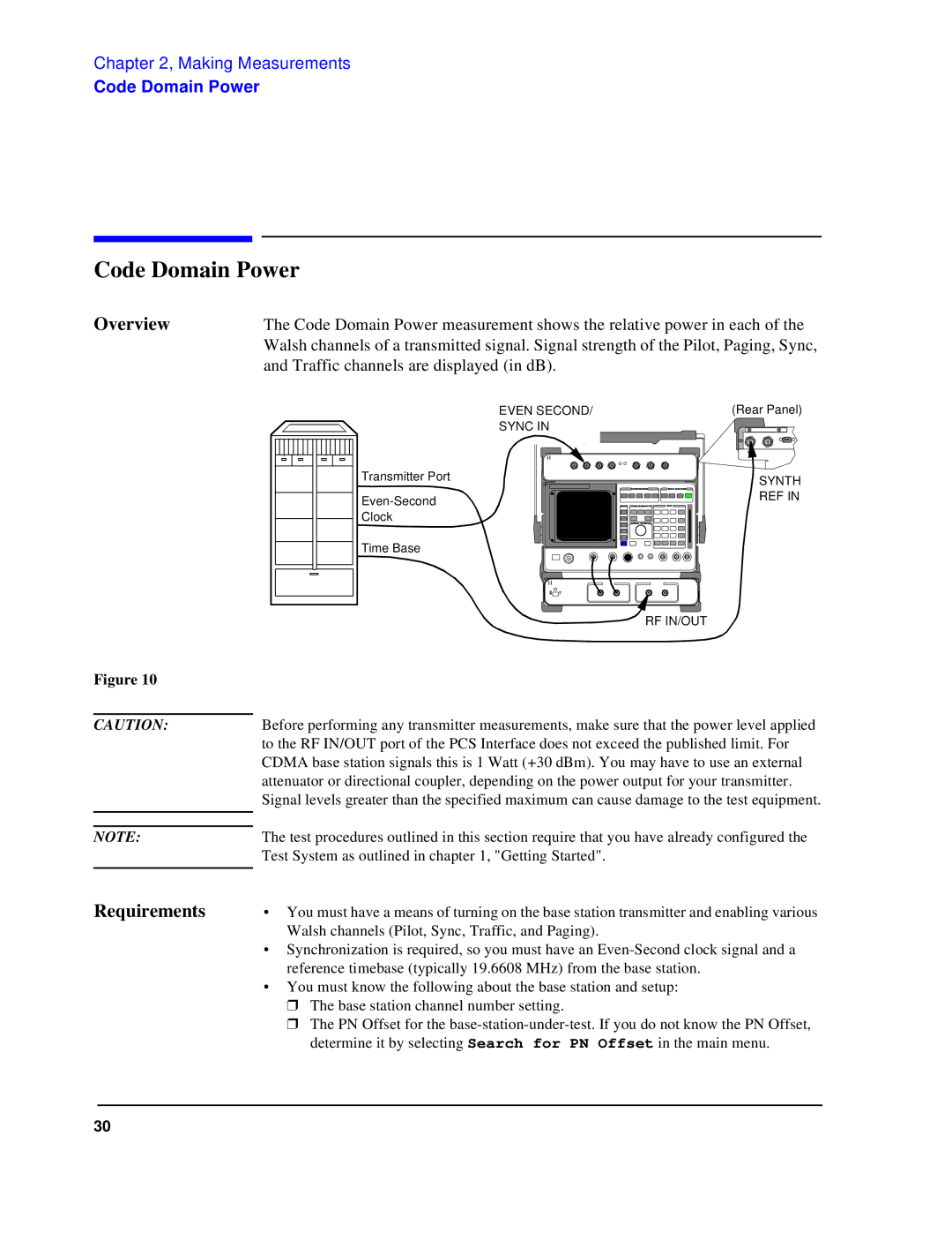 HP 83236B S Interface manual Code Domain Power 