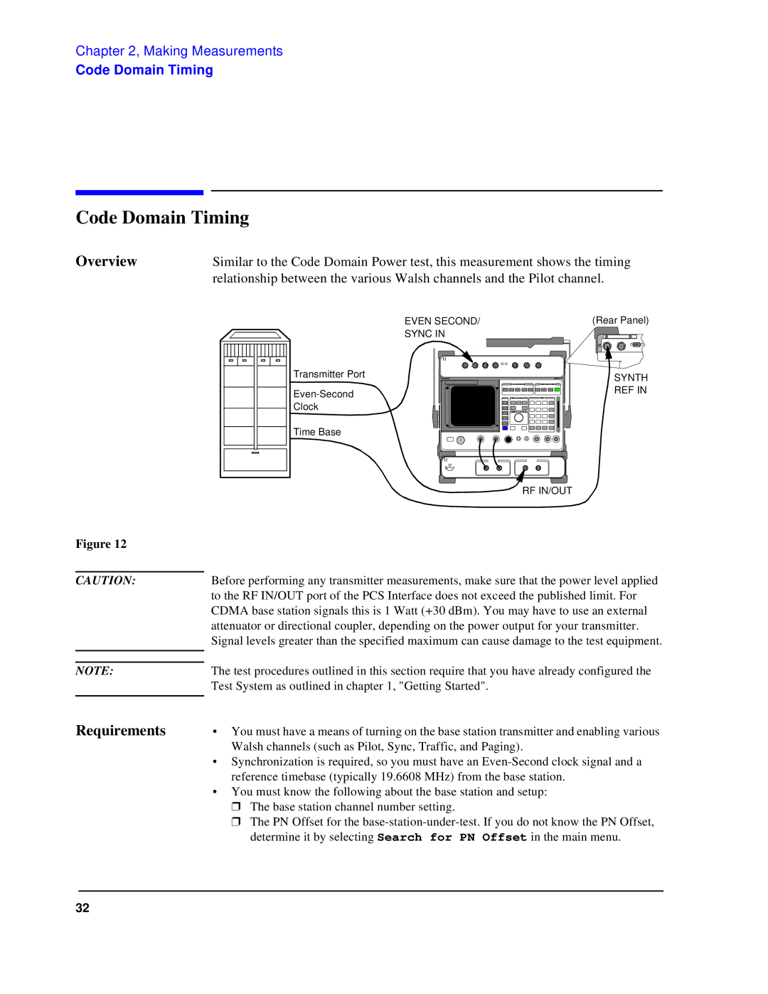 HP 83236B S Interface manual Code Domain Timing 