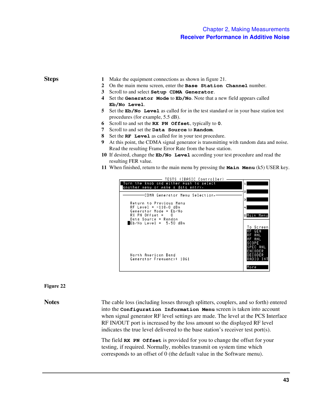 HP 83236B S Interface manual Eb/No Level 