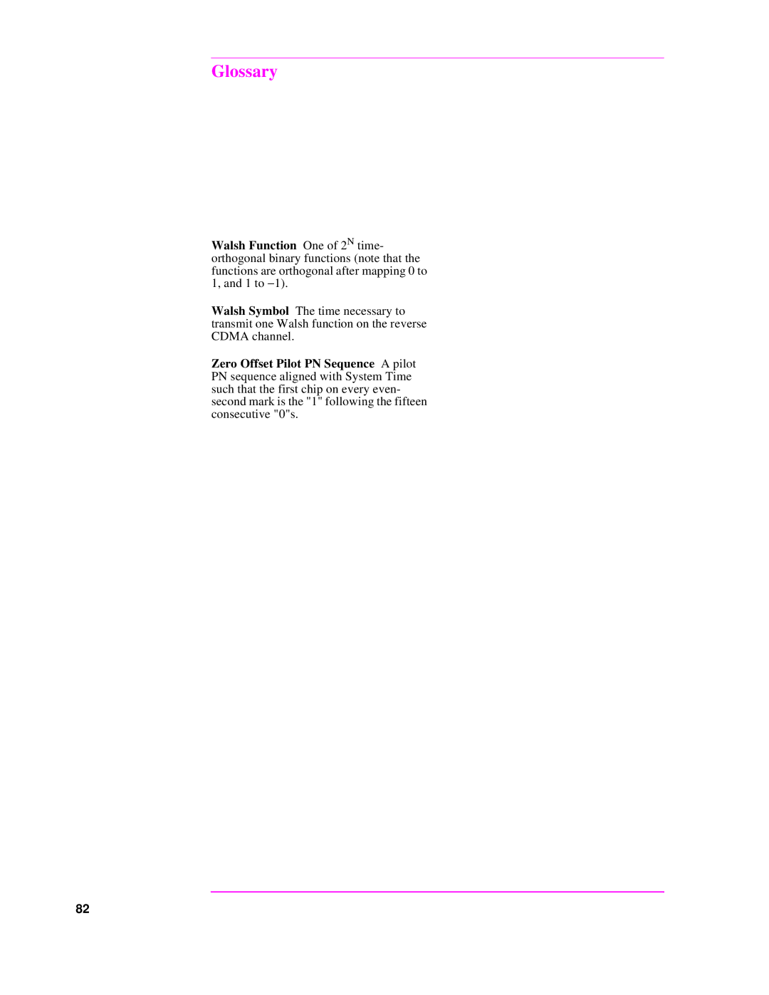 HP 83236B S Interface manual Glossary 