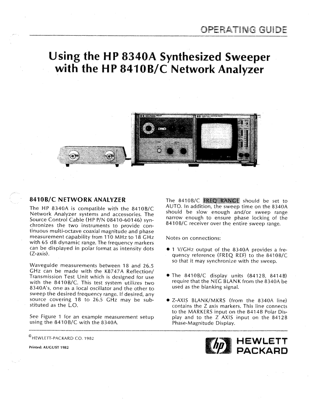 HP 8340a manual 