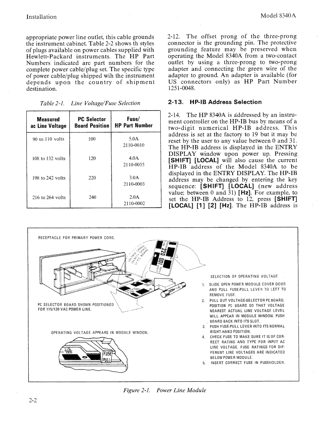 HP 8340a manual 