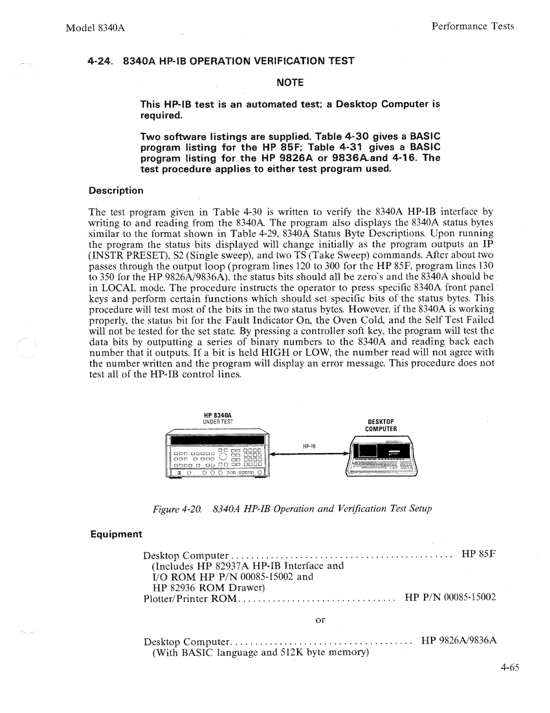 HP 8340a manual 