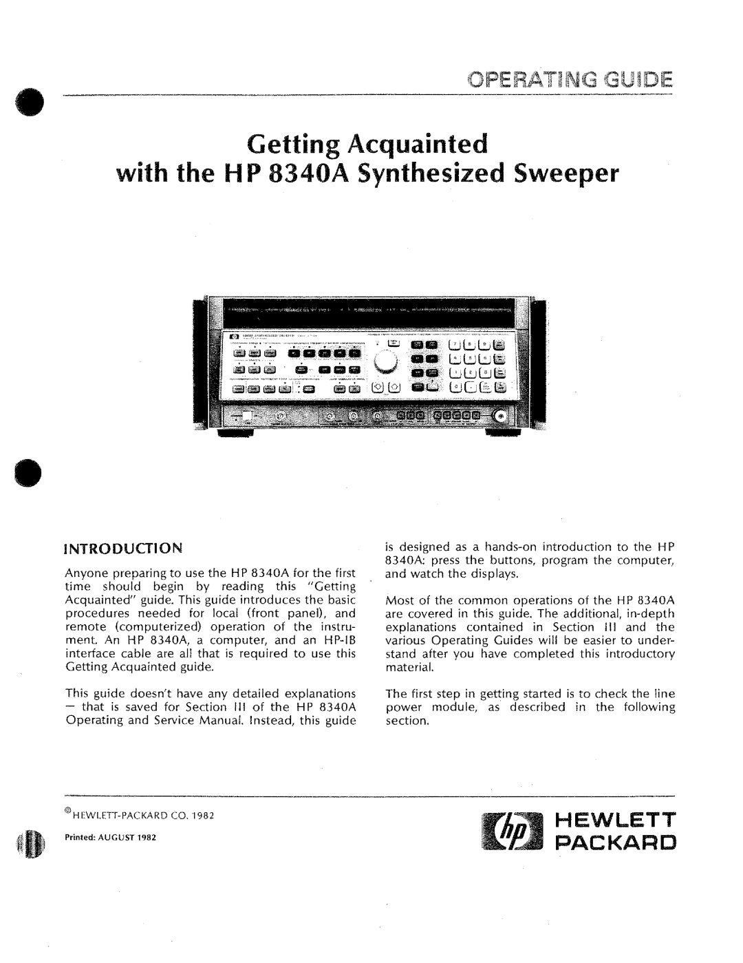 HP 8340a manual 