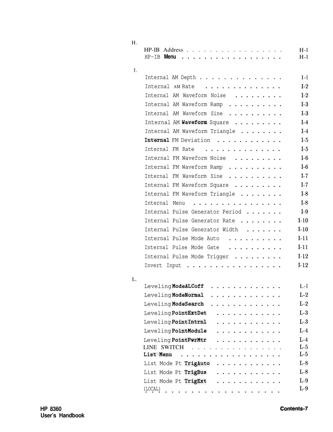 HP 8360 manual Local 