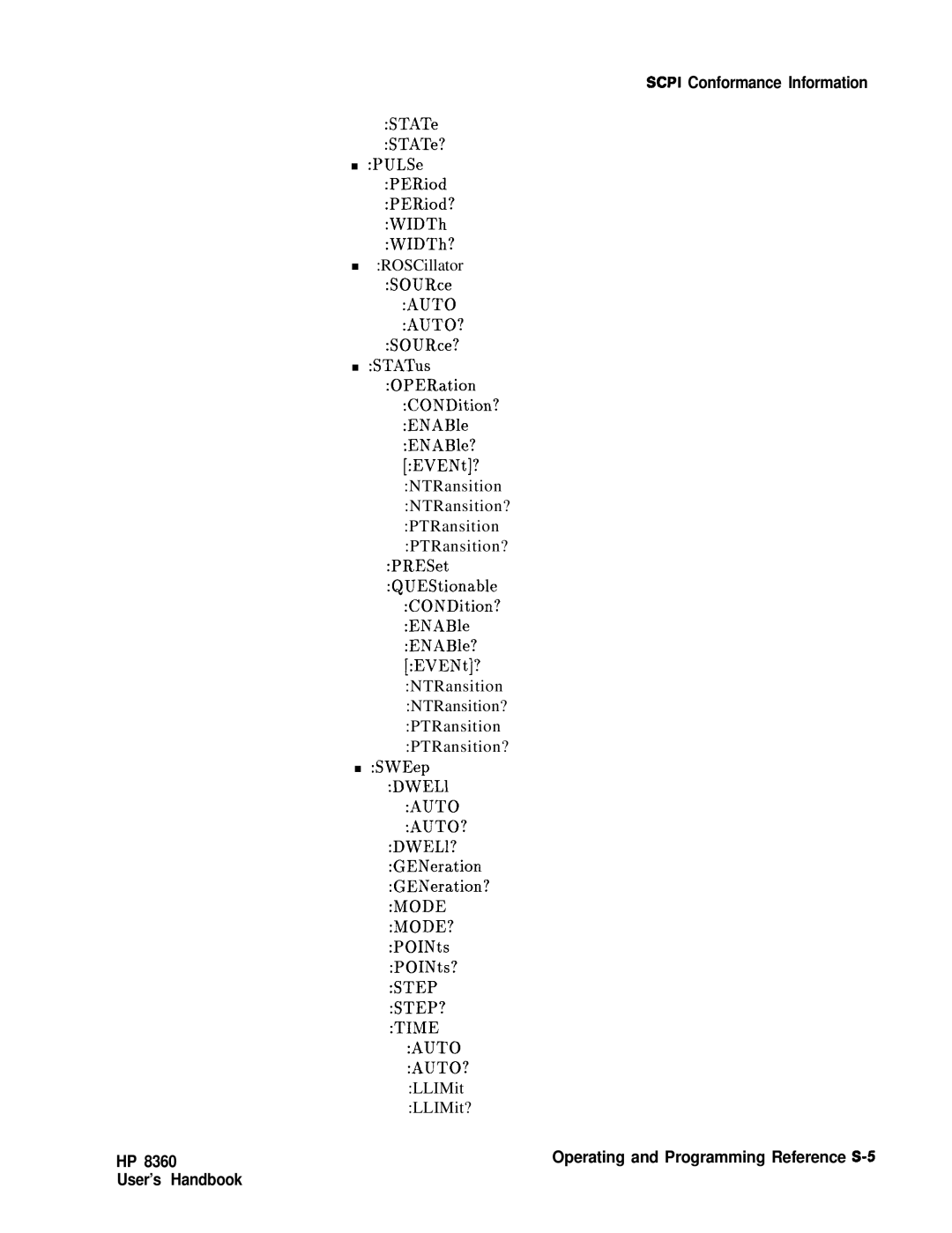 HP 8360 manual Step STEP? Time Auto AUTO?, Operating and Programming Reference S-5 