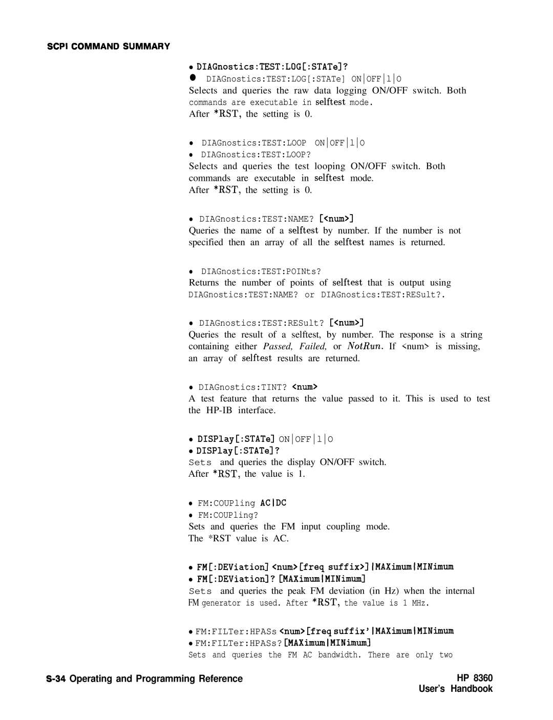 HP 8360 manual Selects and queries the raw data logging ON/OFF switch. Both 