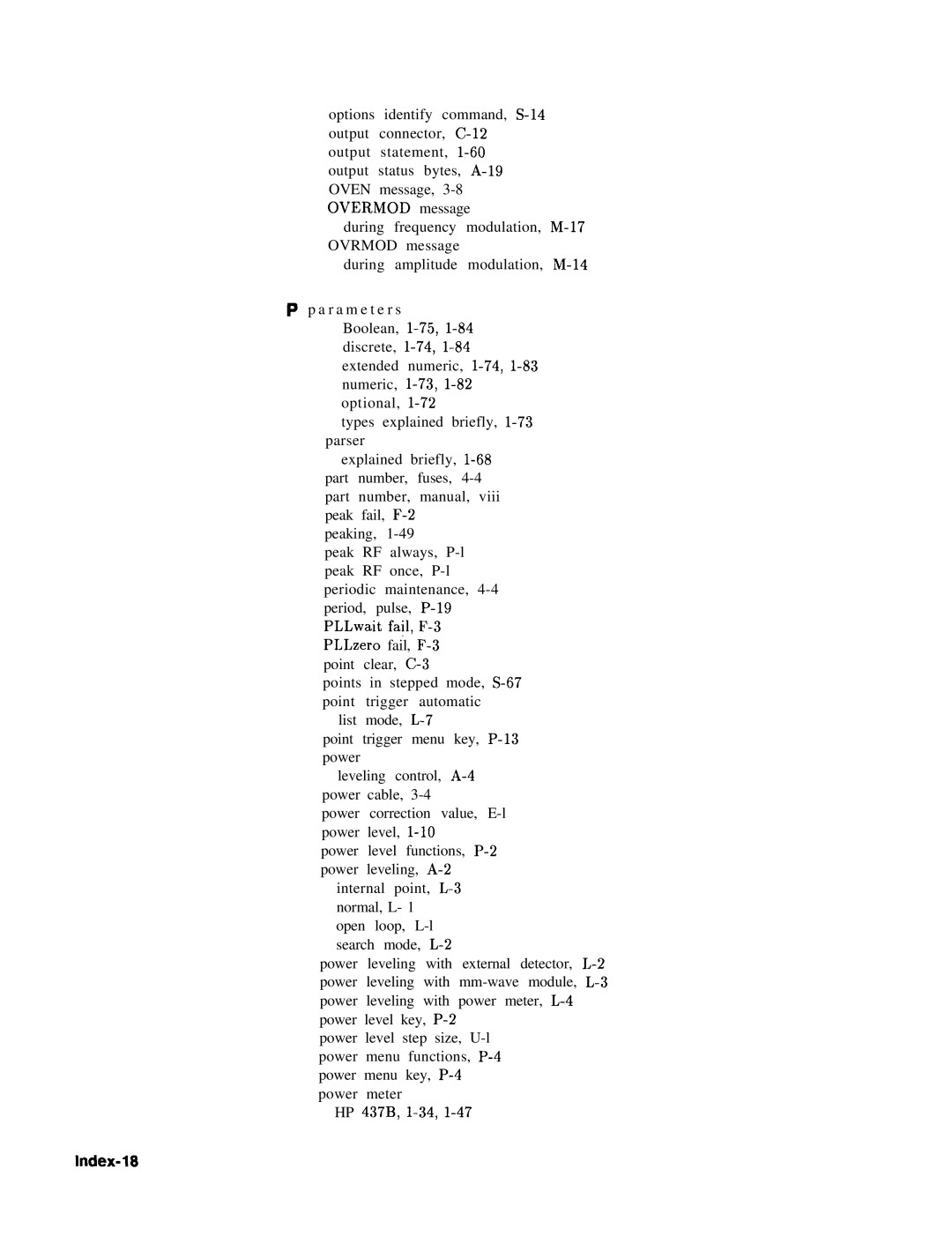 HP 8360 manual Index-16 