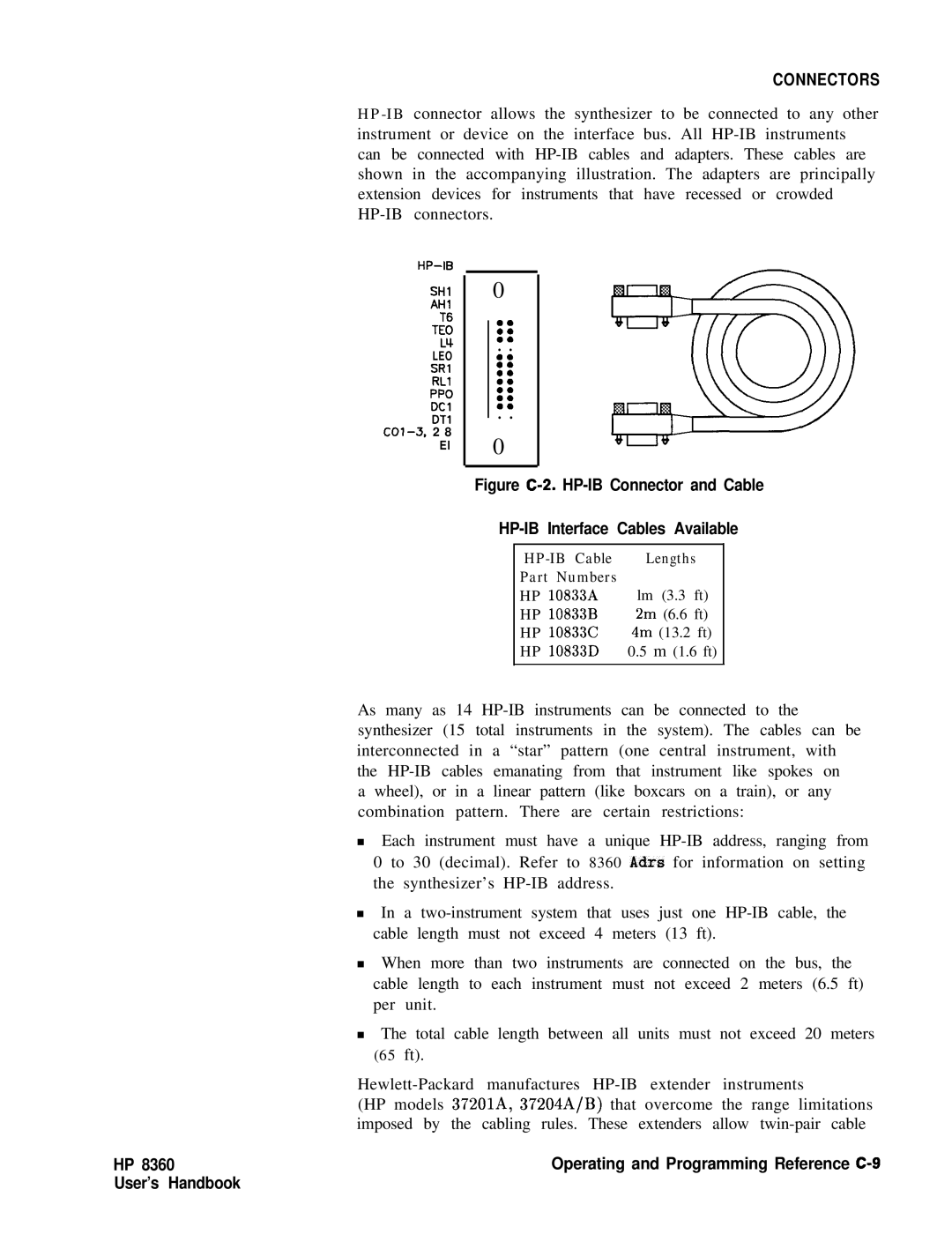 HP 8360 manual Operating and Programming Reference C-9 