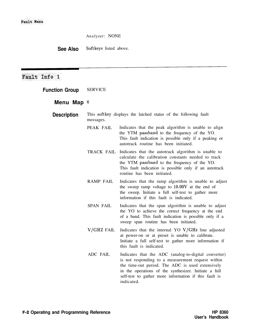 HP 8360 manual Operating and Programming Reference User’s 