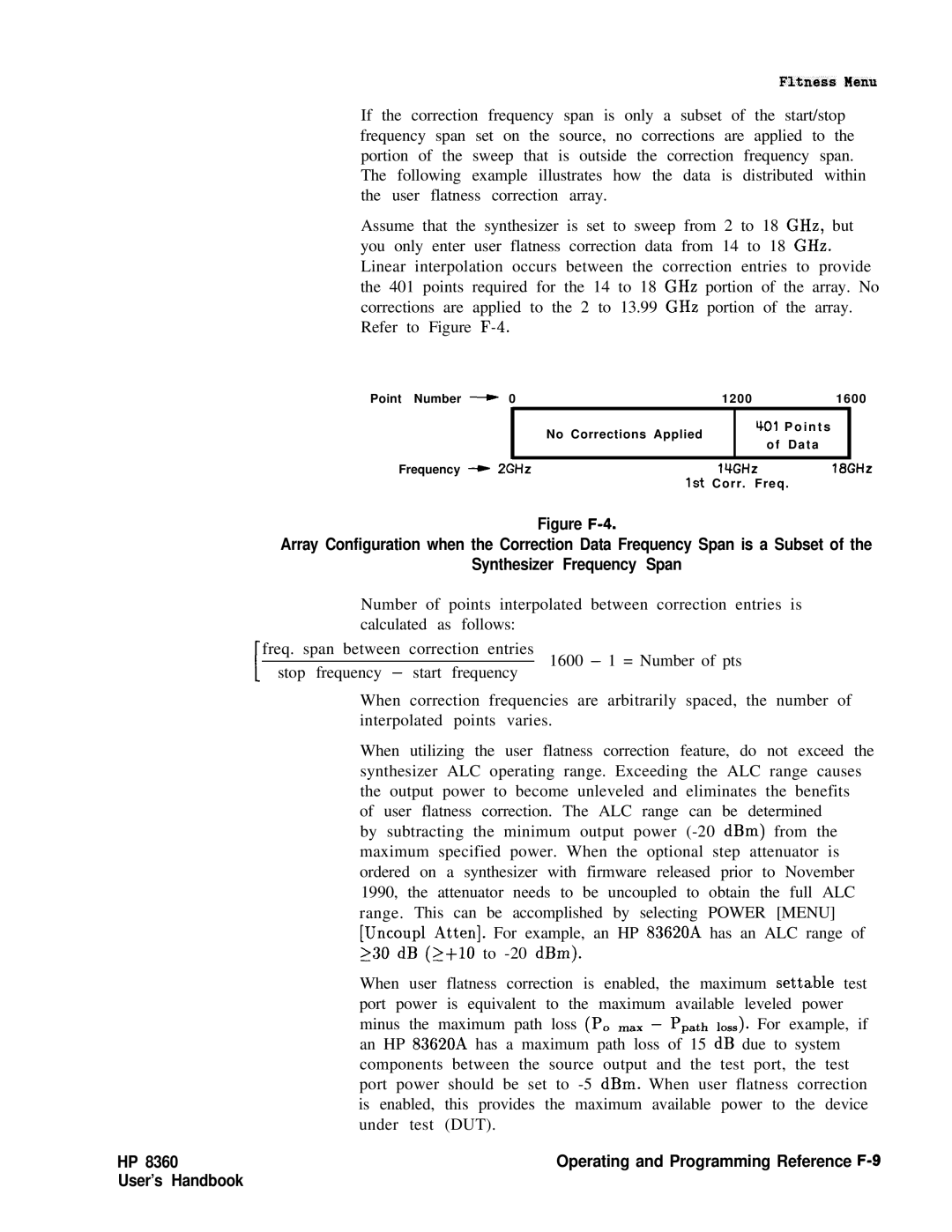 HP 8360 manual Operating and Programming Reference F-9 