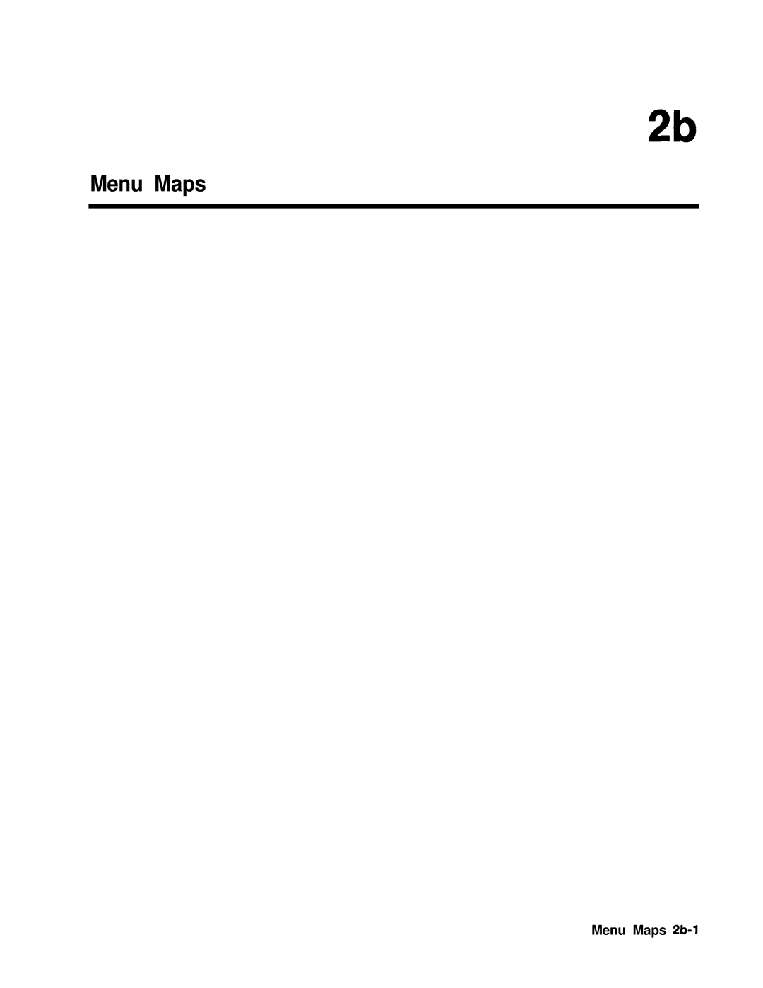 HP 8360 manual Menu Maps 2b-1 