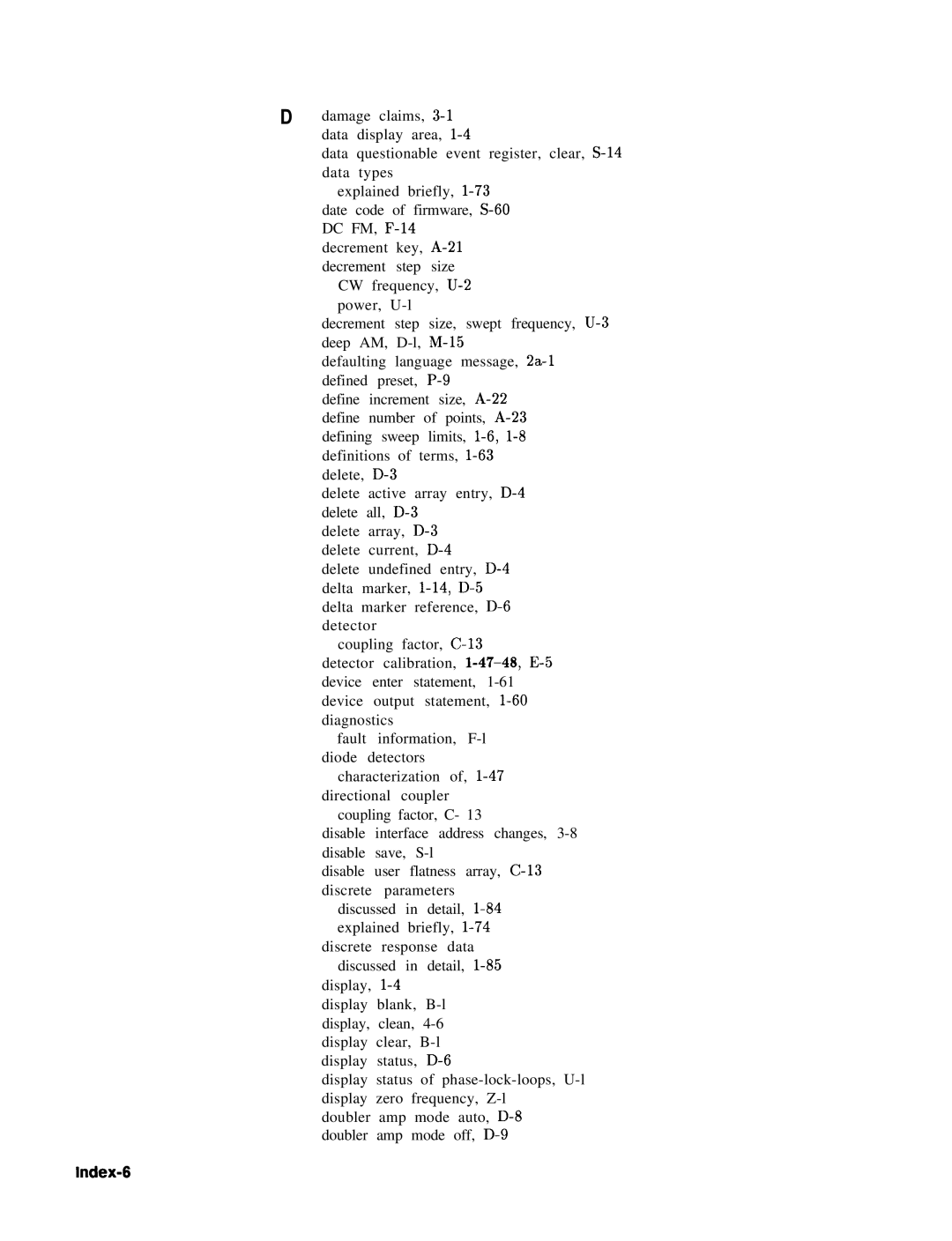 HP 8360 manual Index-6 