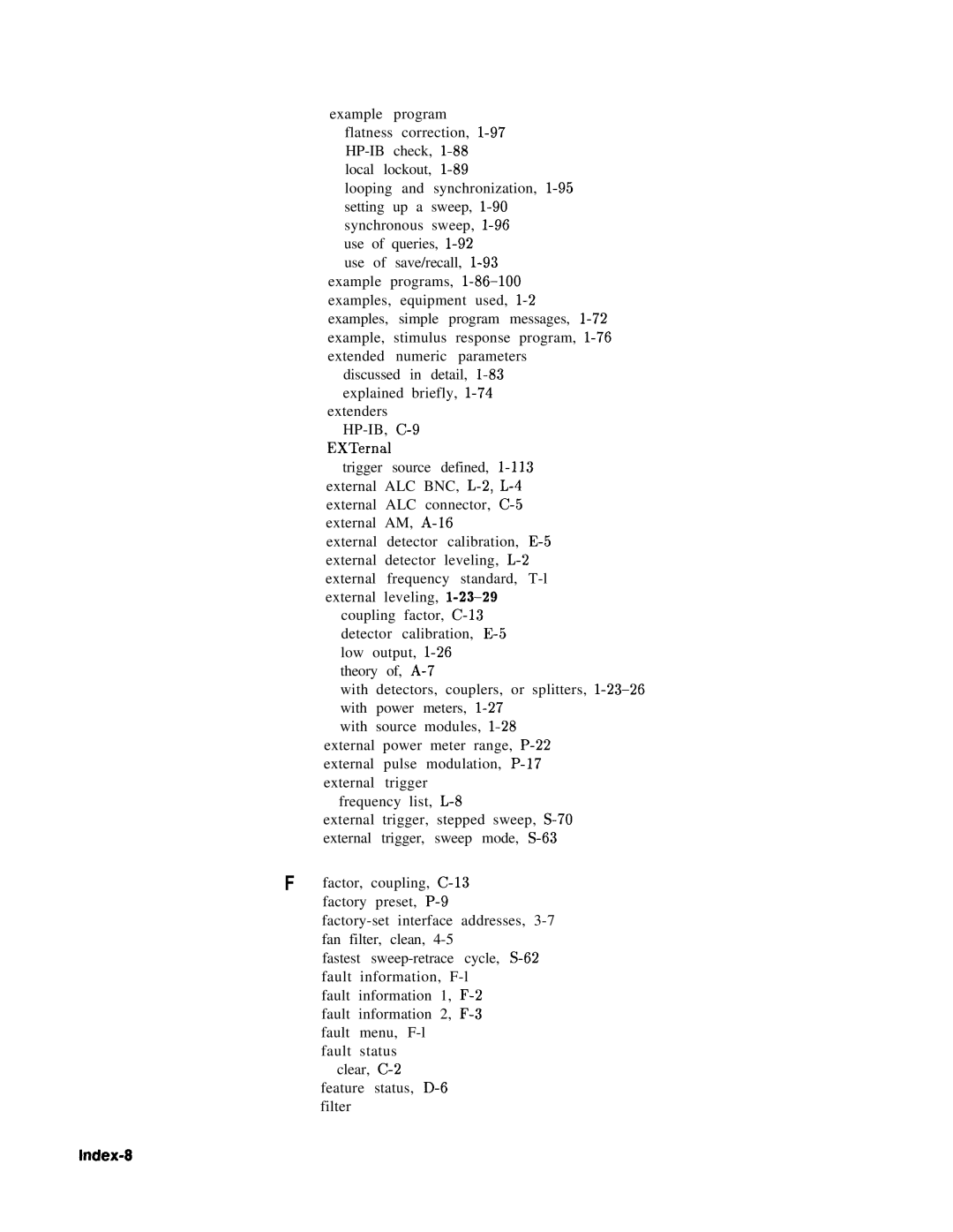 HP 8360 manual Index-6 