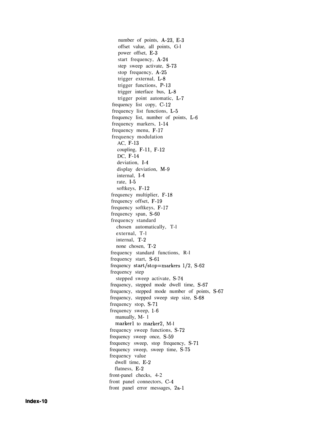 HP 8360 manual Index-10 