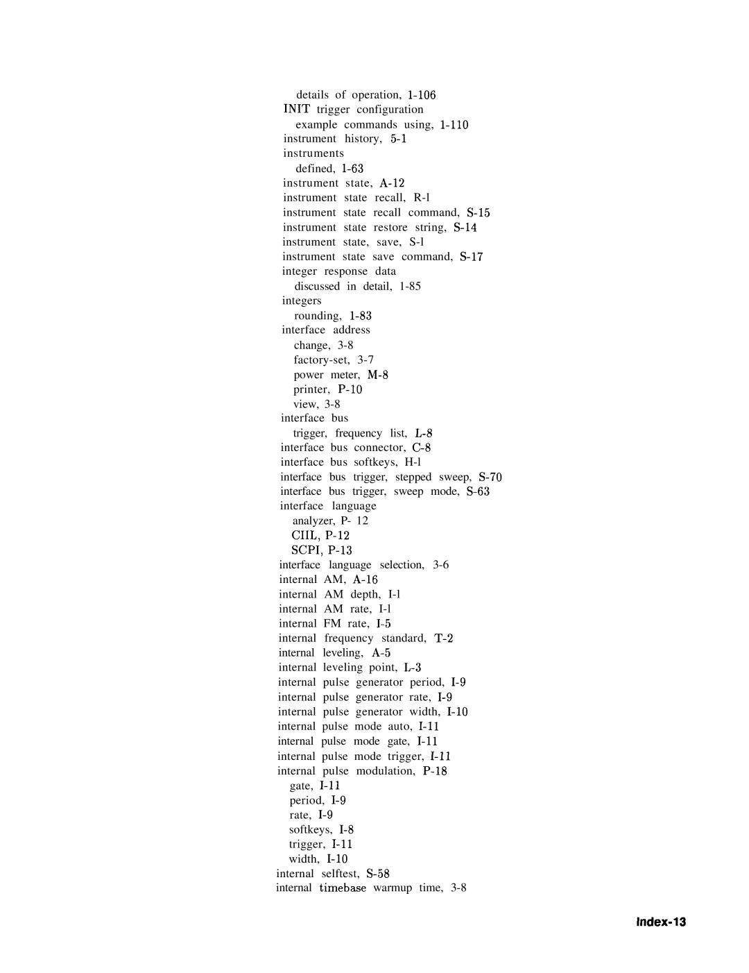 HP 8360 manual Index-13 