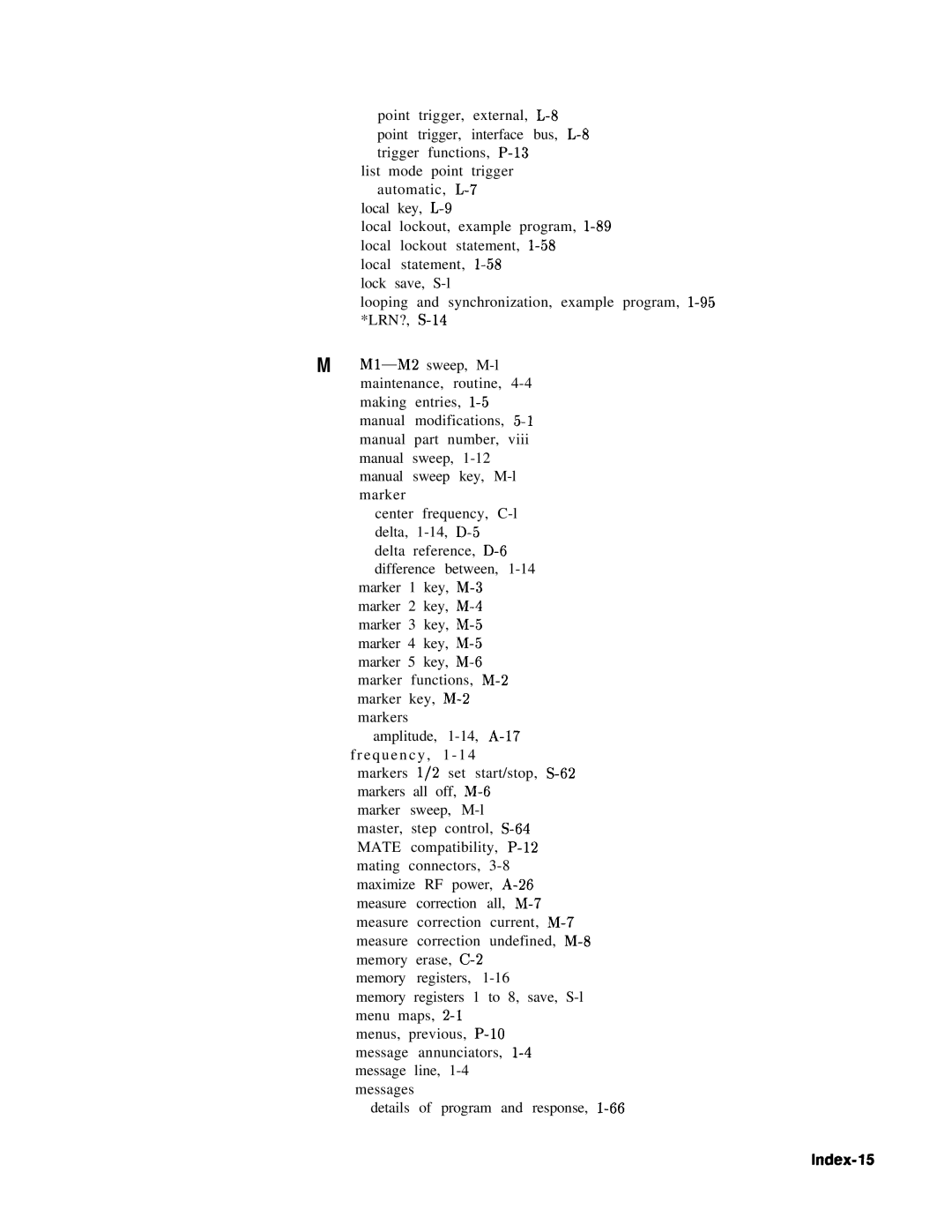 HP 8360 manual Index-15 