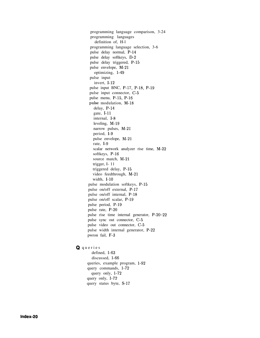 HP 8360 manual Index-20 