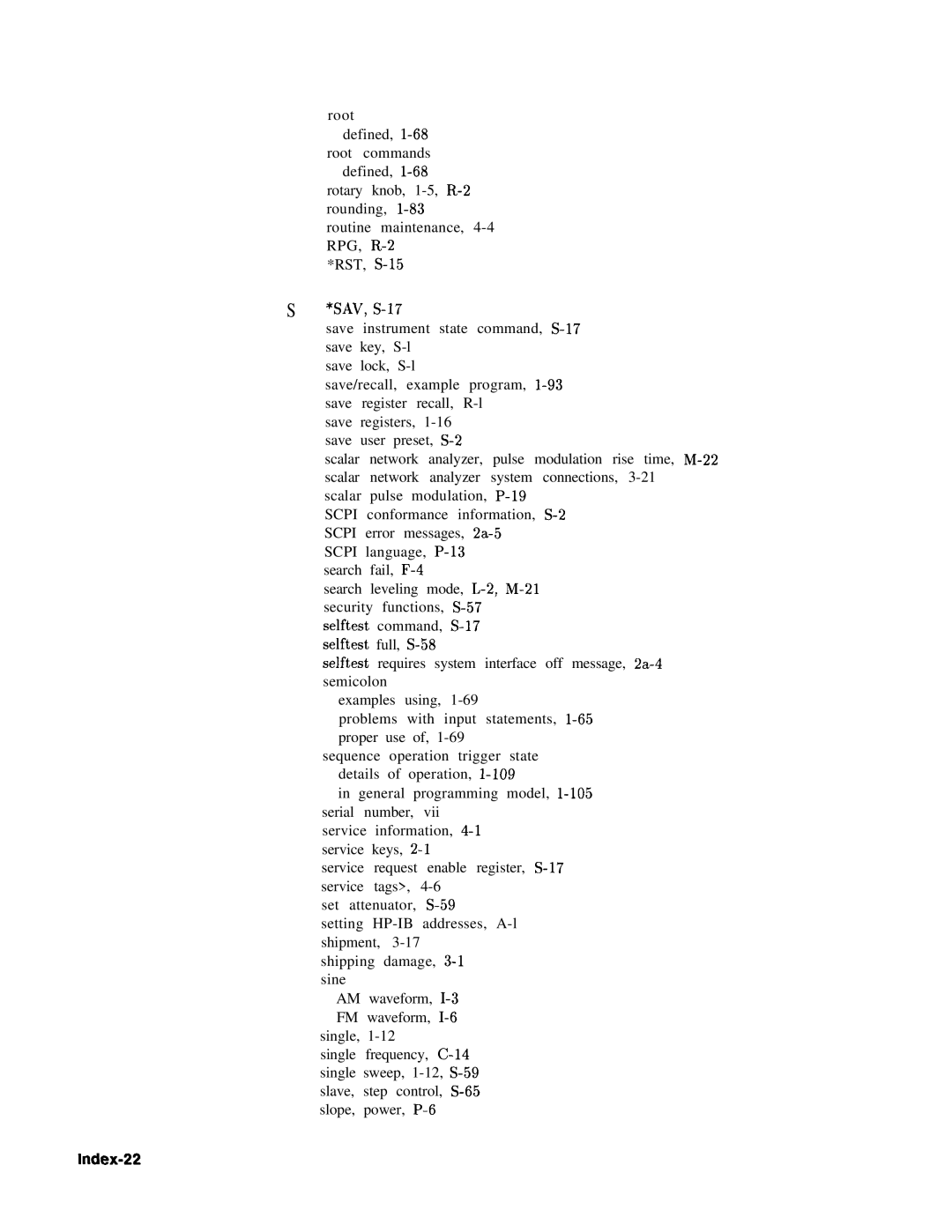 HP 8360 manual Index-22 