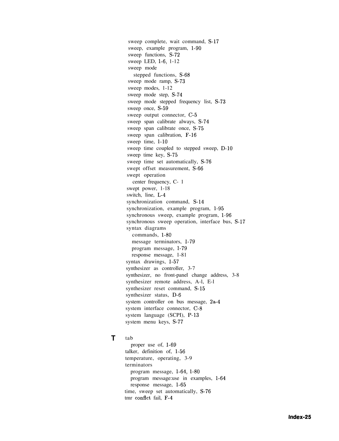 HP 8360 manual Index-25 