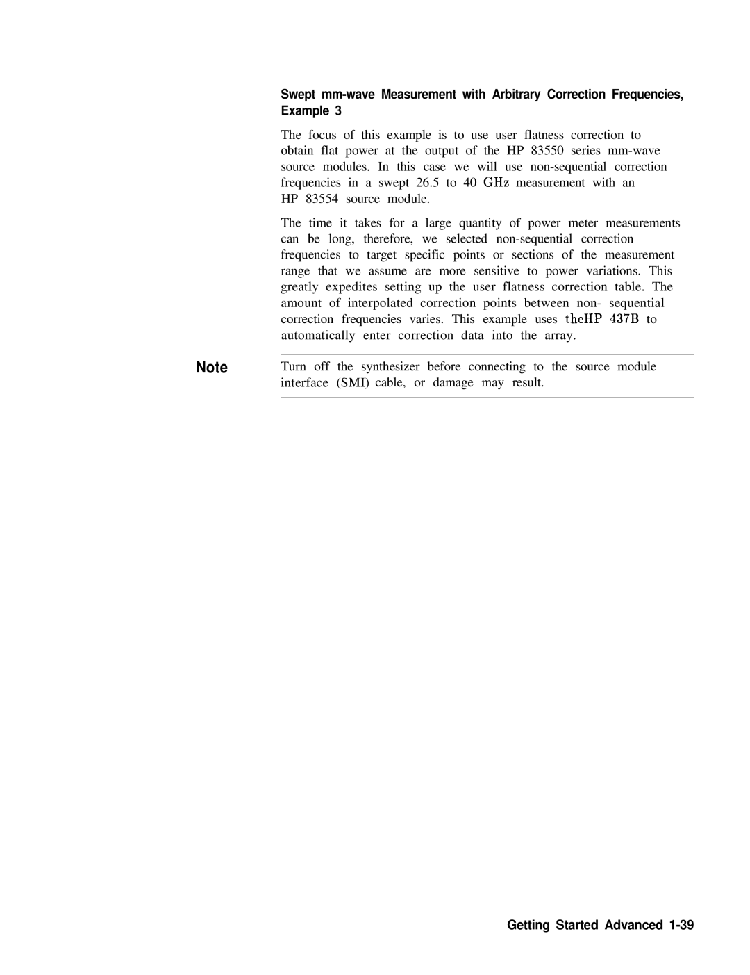 HP 8360 manual Example 